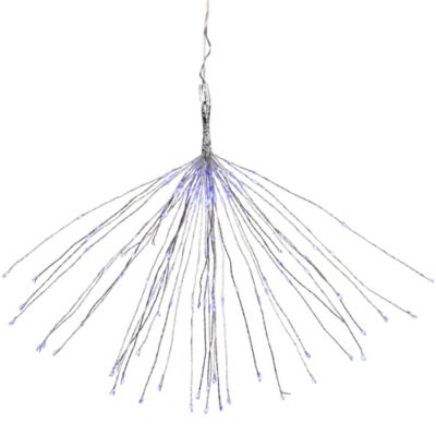 Northlight 20"" LED Lighted Firework Silver Branch Christmas Decoration - Blue Lights -  0191296949408