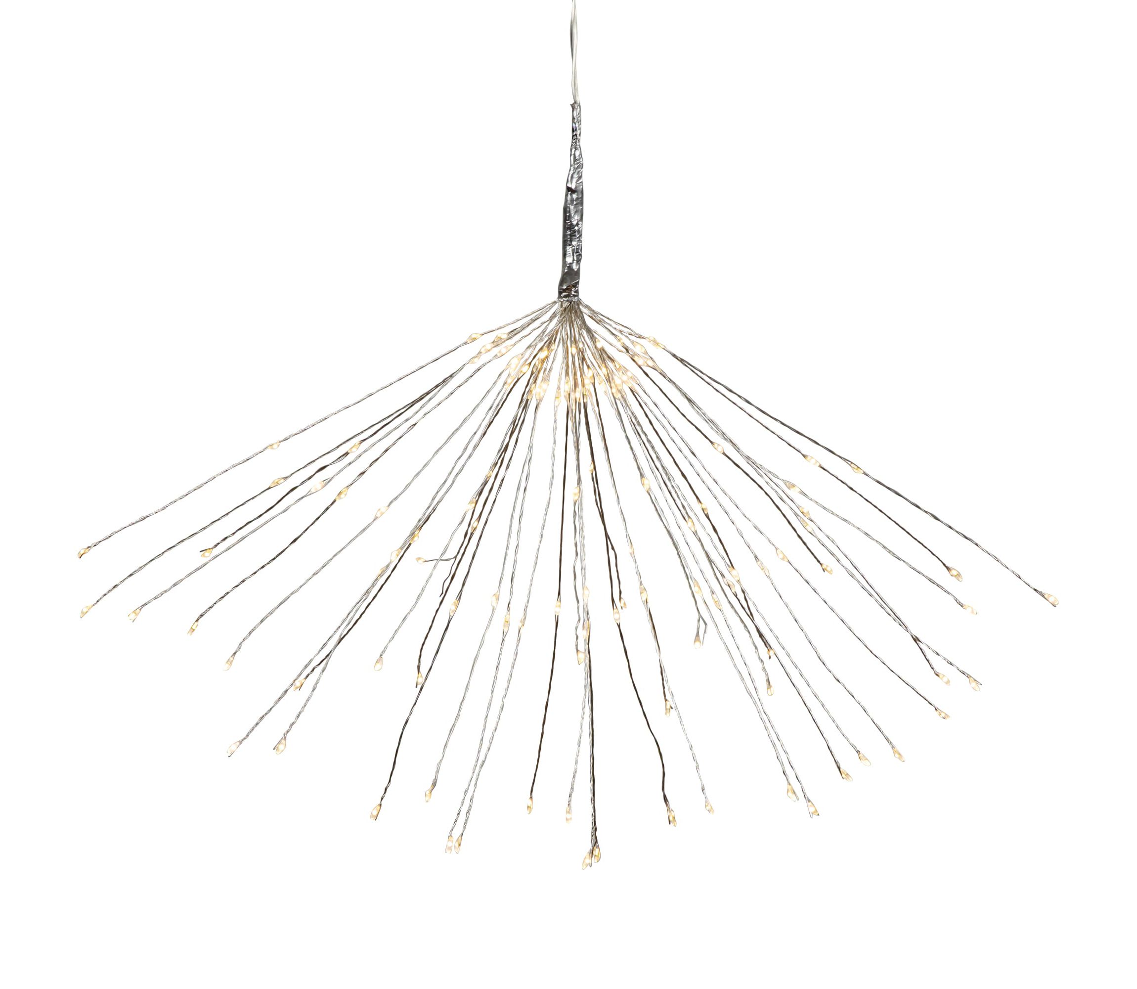 20" LED Lighted Firework Silver Branch Christmas Decoration - Warm White Lights