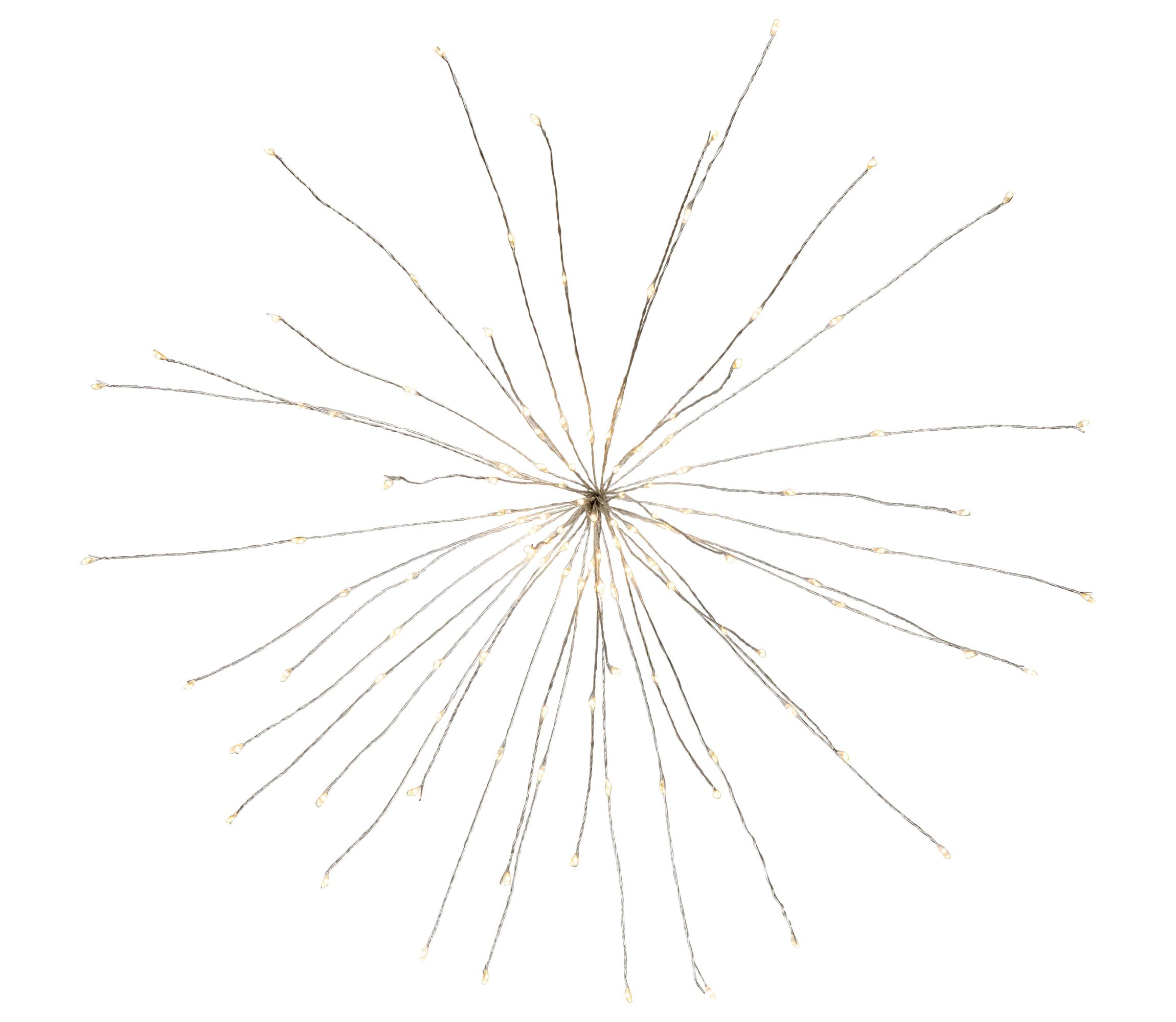 20" LED Lighted Firework Silver Branch Christmas Decoration - Warm White Lights
