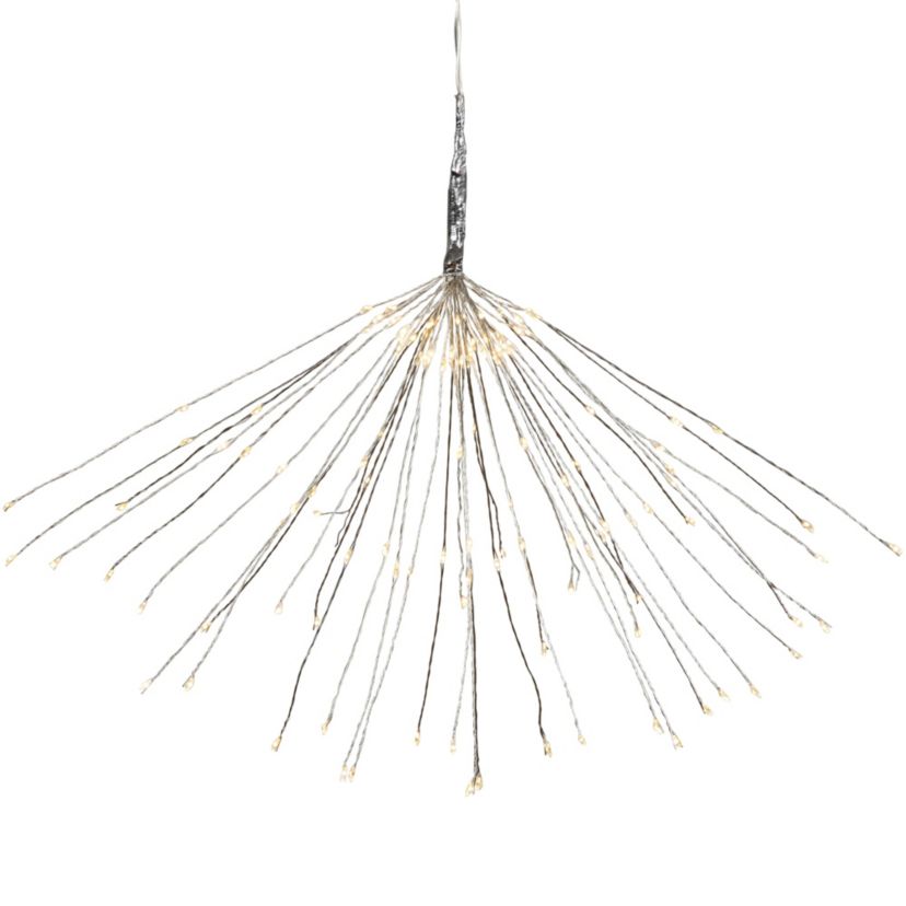 20" LED Lighted Firework Green Branch Christmas Decoration - Warm White and Red Lights