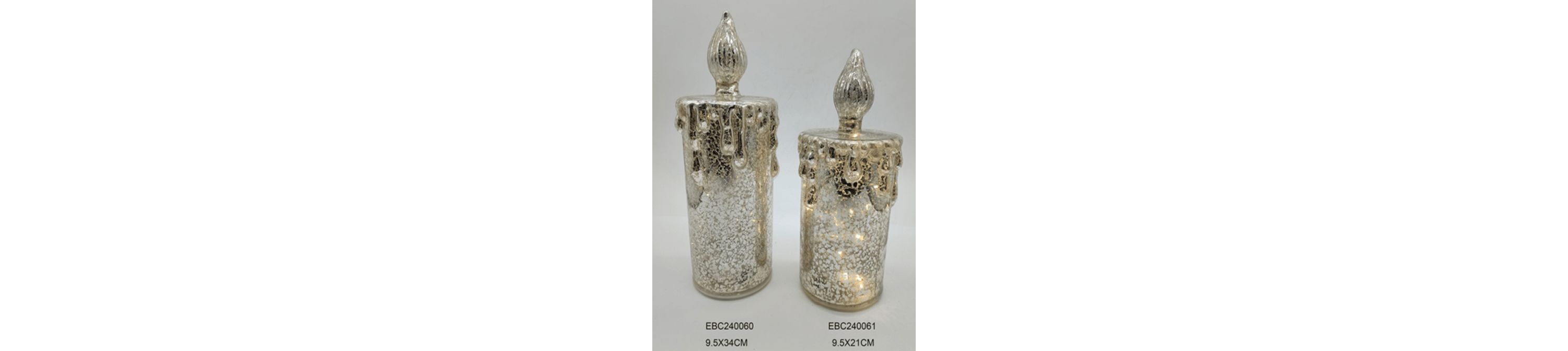 13inch LED Lighted Gold Dripping Candle Christmas Decoration