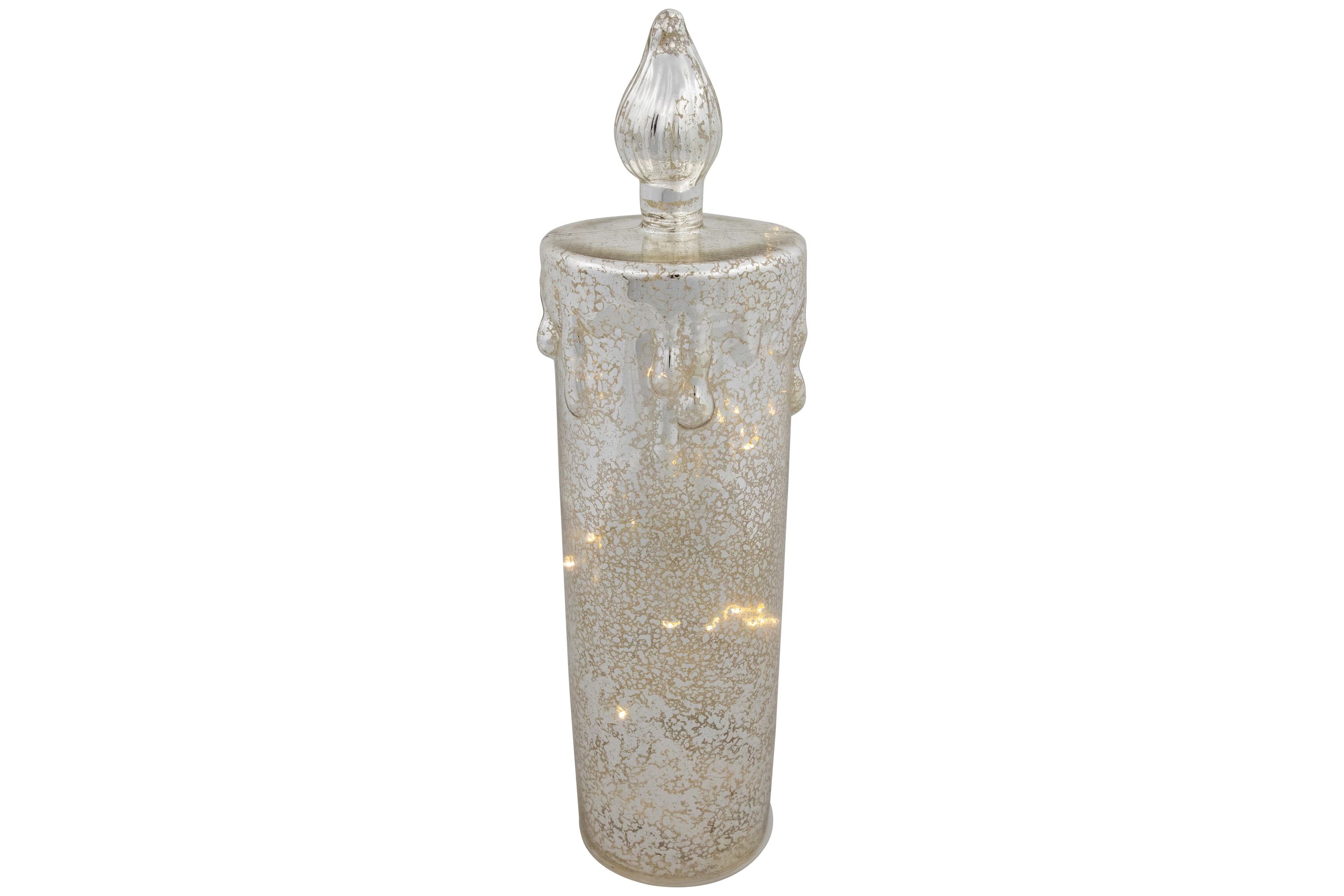 13inch LED Lighted Gold Dripping Candle Christmas Decoration