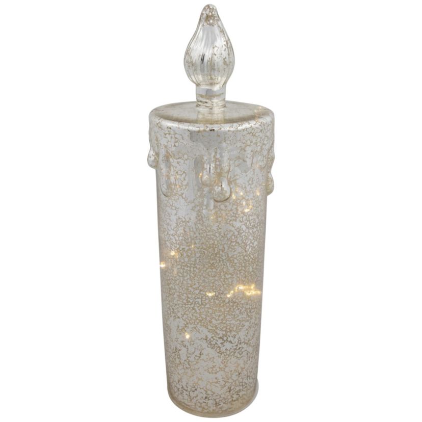 13inch LED Lighted Gold Dripping Candle Christmas Decoration