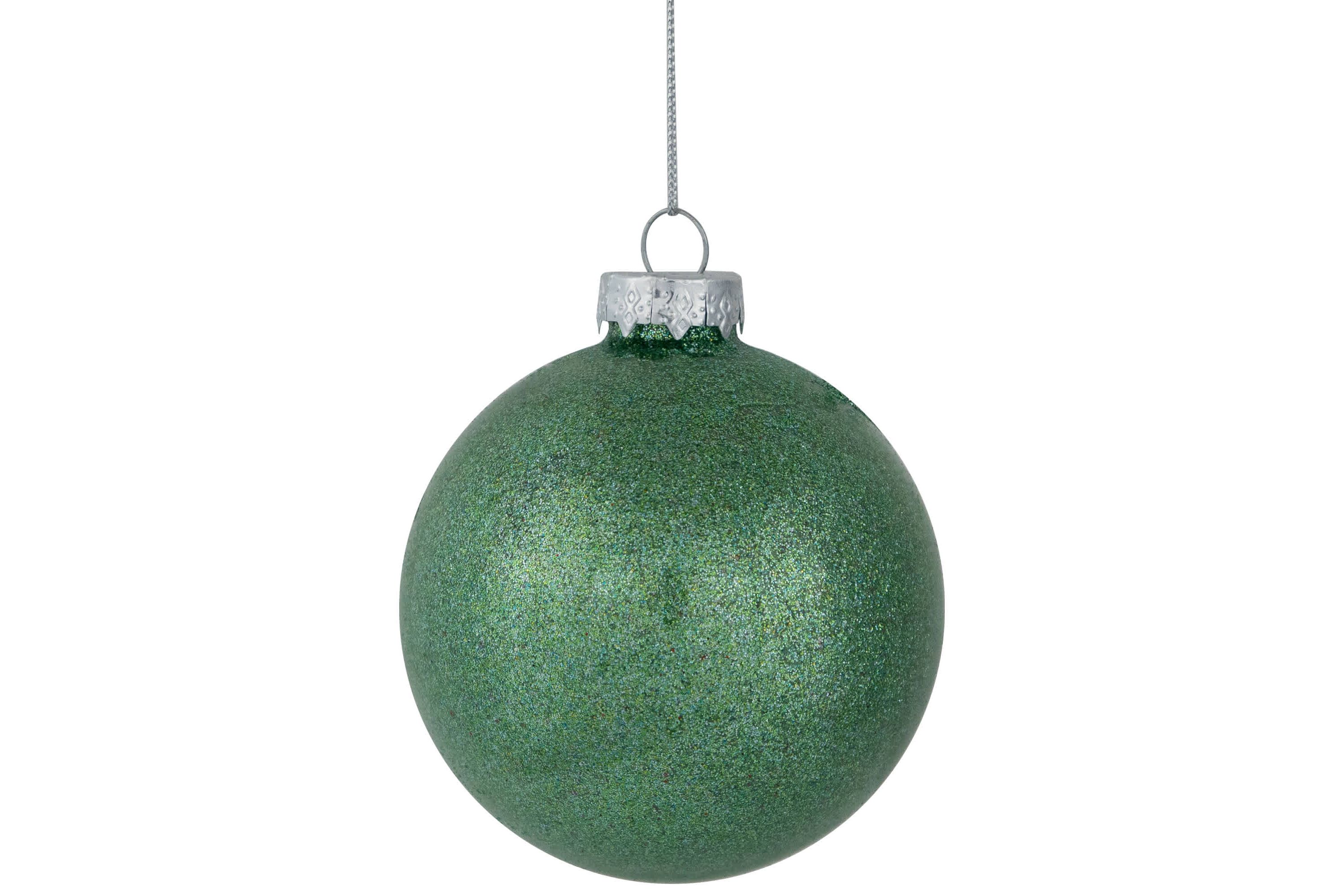 Matte and Shiny Finish Ball Glass Christmas Ornaments - 3" (80mm) - Dark Aquamarine - 9ct
