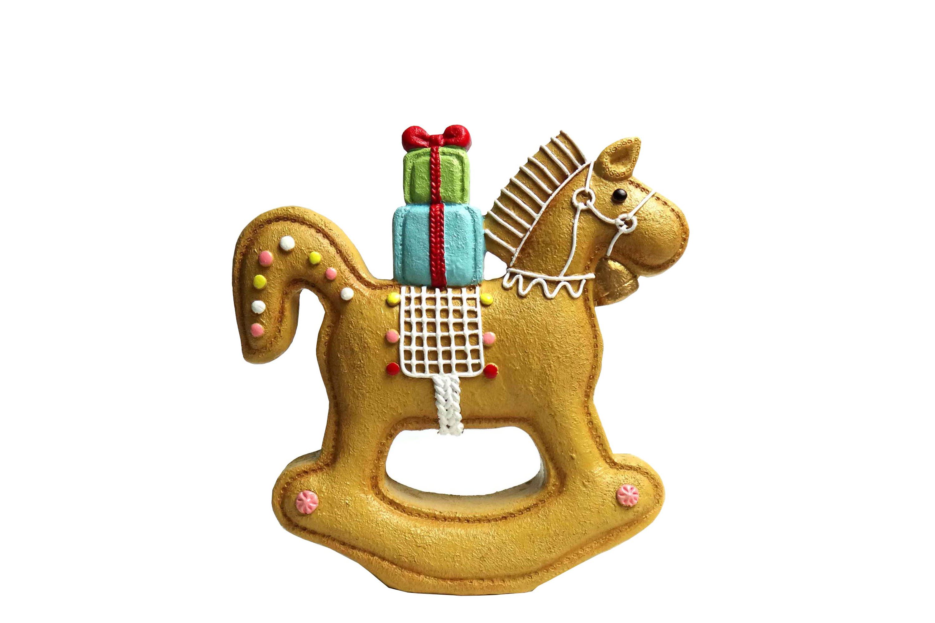 7.25inch Gingerbread Rocking Horse Christmas Figurine