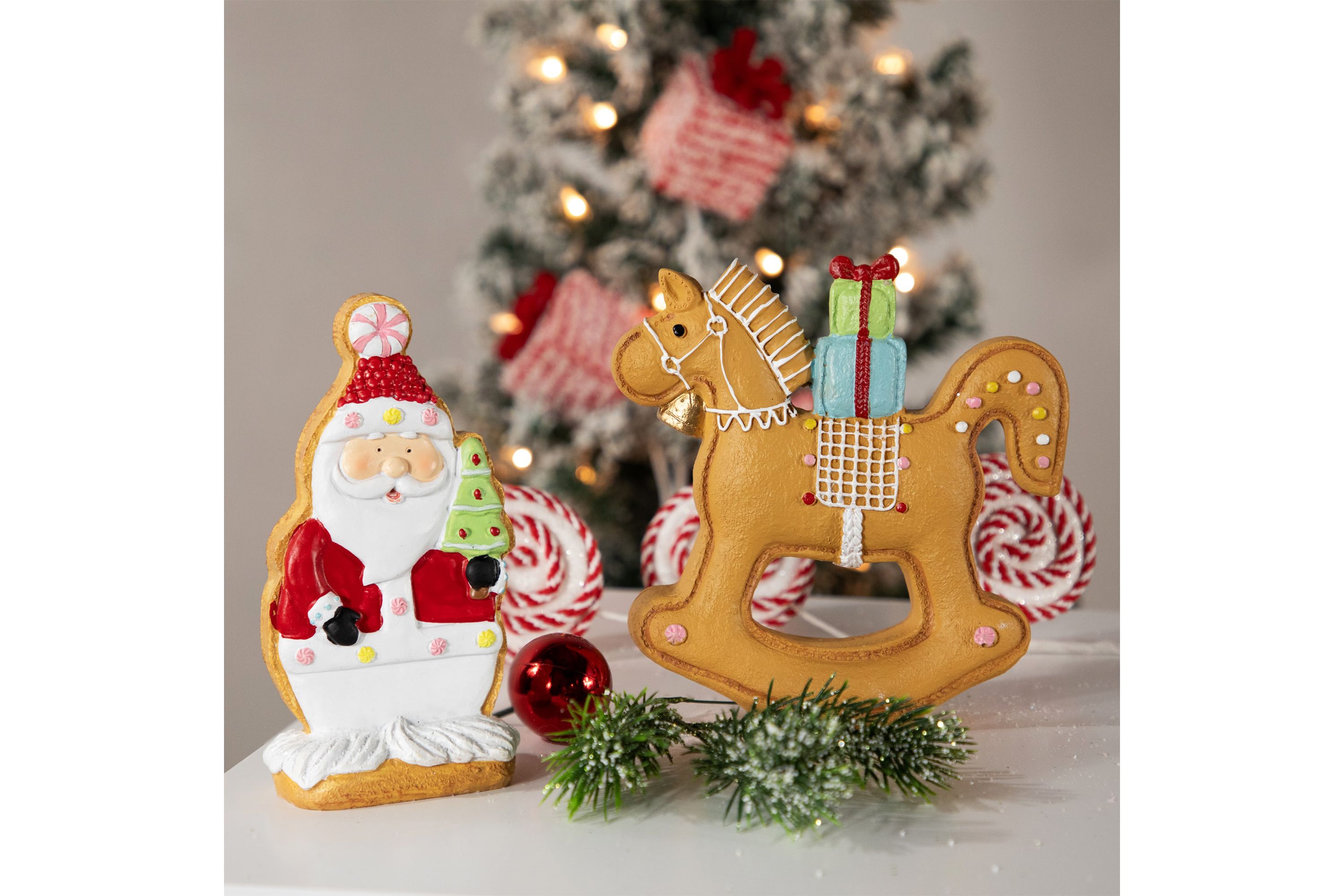 7.25inch Gingerbread Rocking Horse Christmas Figurine