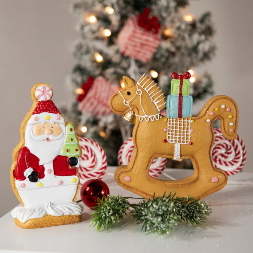 7.25inch Gingerbread Rocking Horse Christmas Figurine