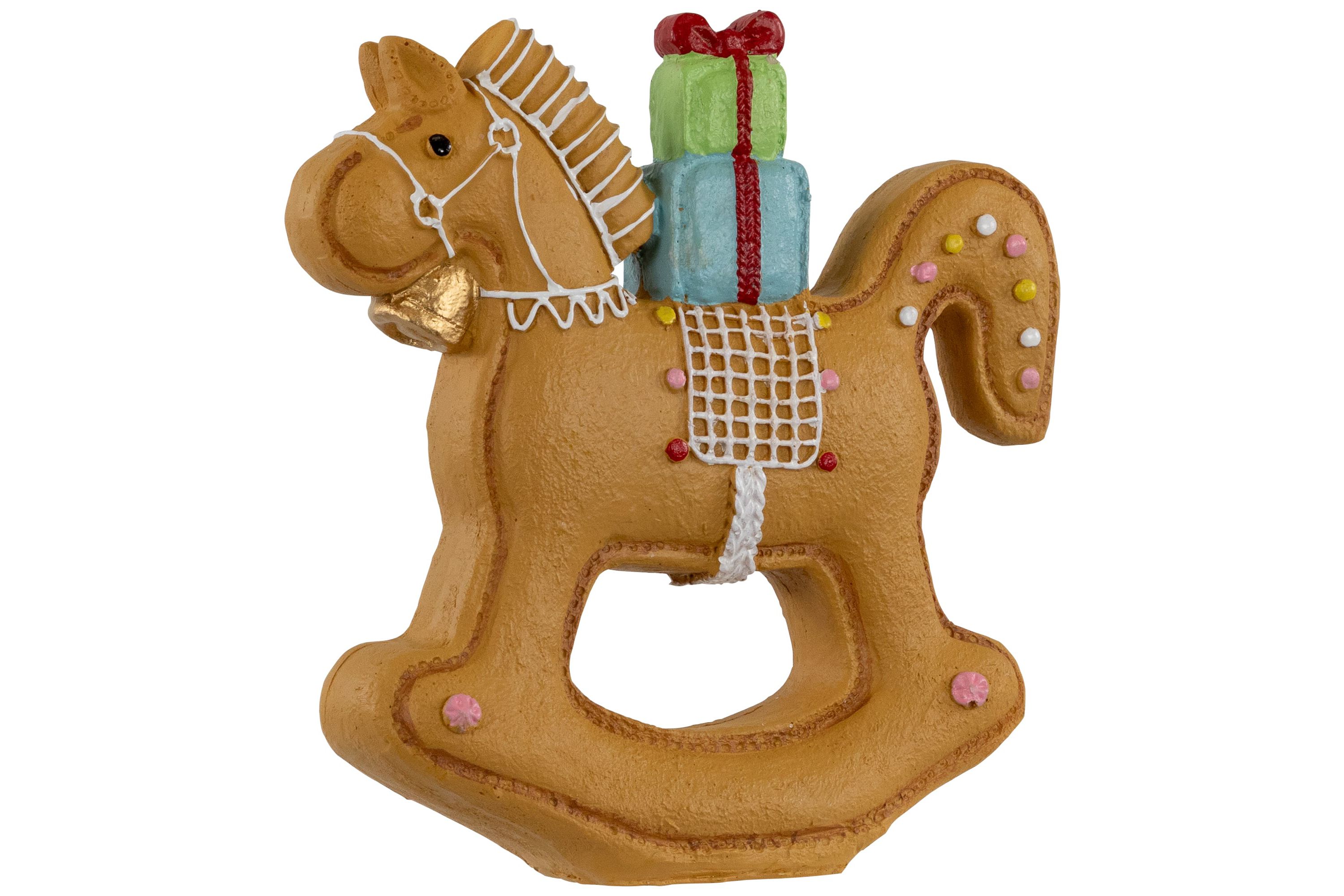 7.25inch Gingerbread Rocking Horse Christmas Figurine