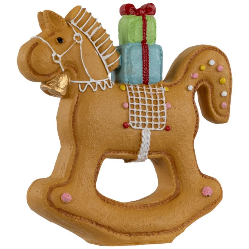 7.25inch Gingerbread Rocking Horse Christmas Figurine