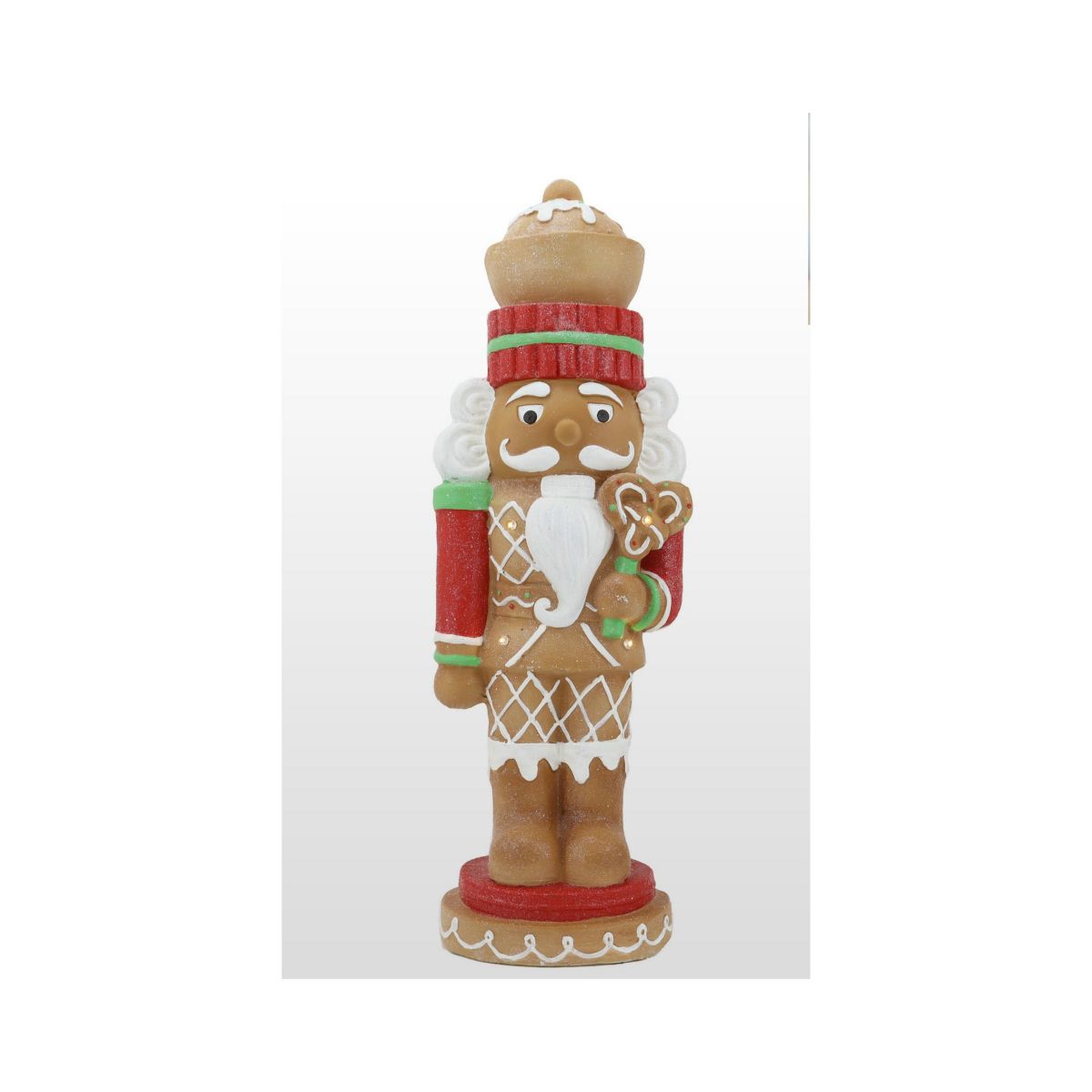 25.5inch LED Lighted Gingerbread Nutcracker Christmas Figurine