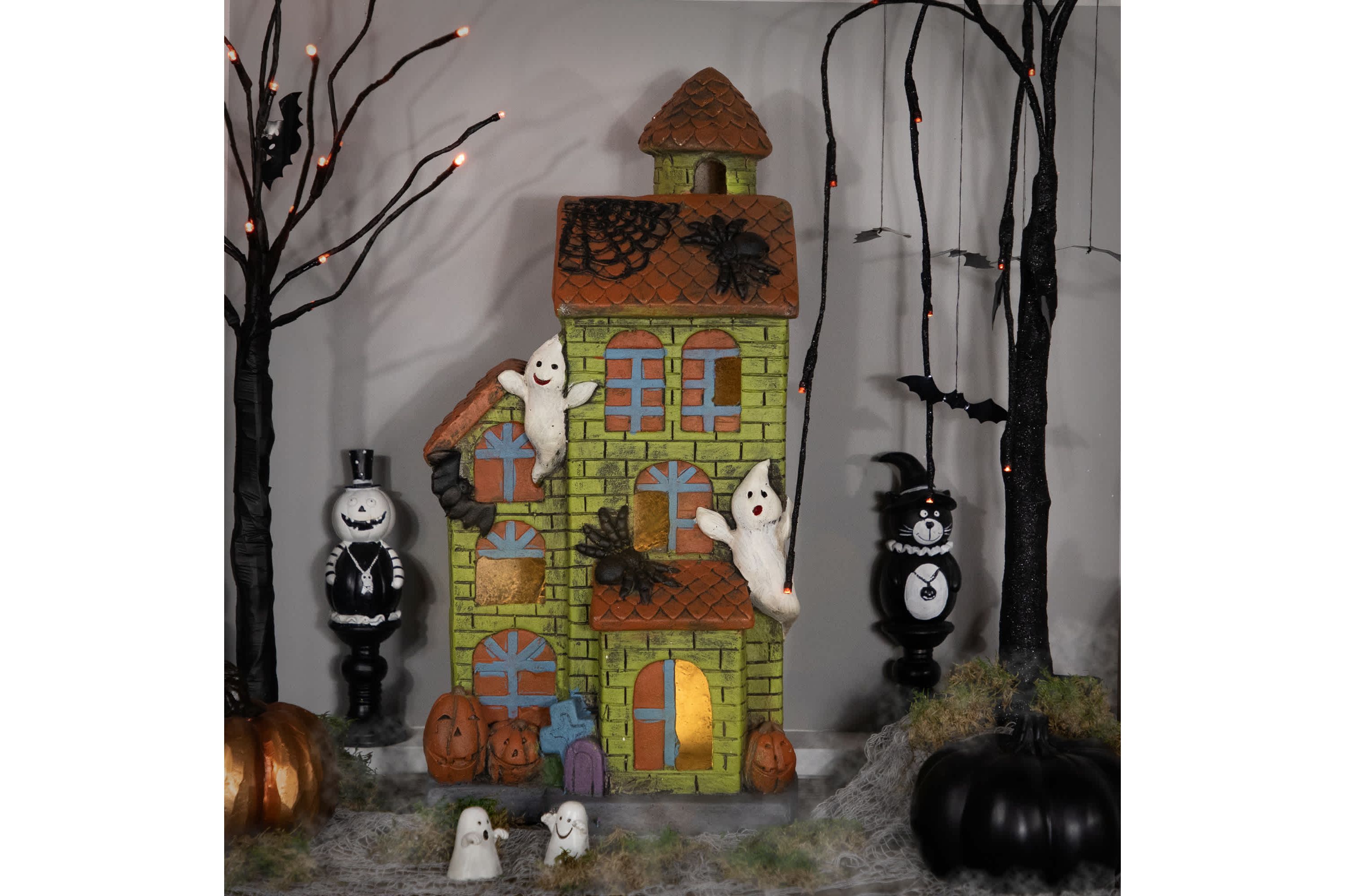 LED Lighted Ghostly Haunted House Halloween Decoration - 20"