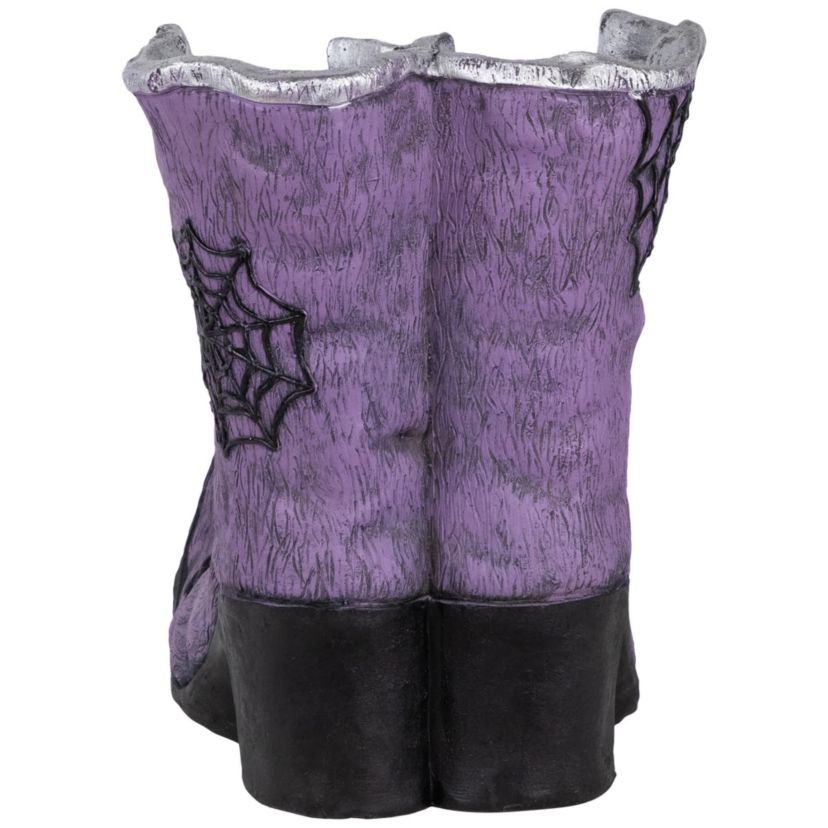 Ceramic Witchs Boots Halloween Decoration - 15" - Purple