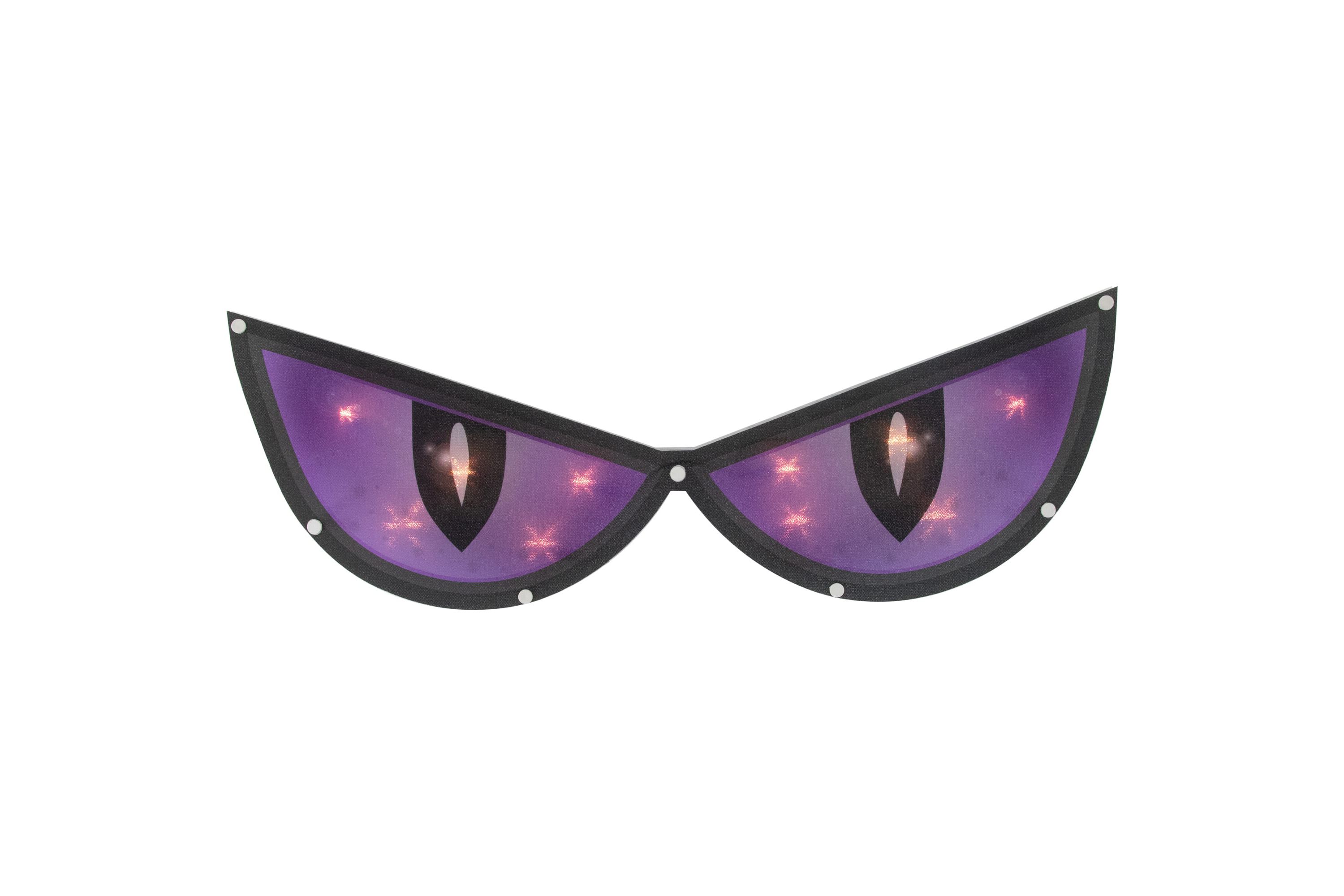 20inch Lighted Purple Eyes Halloween Window Silhouette Decoration