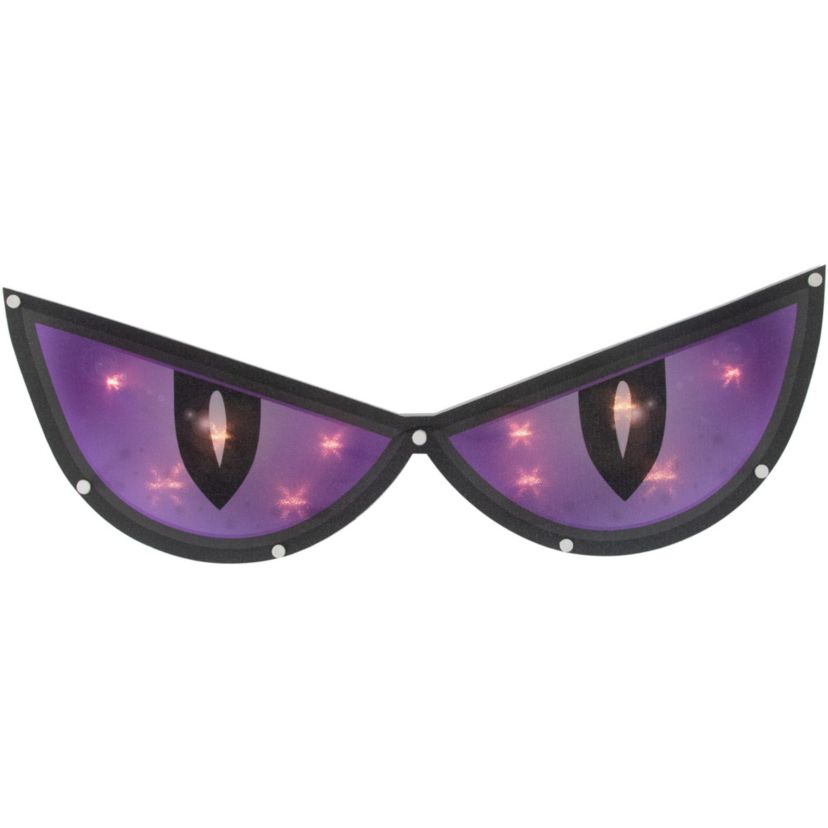 20inch Lighted Purple Eyes Halloween Window Silhouette Decoration
