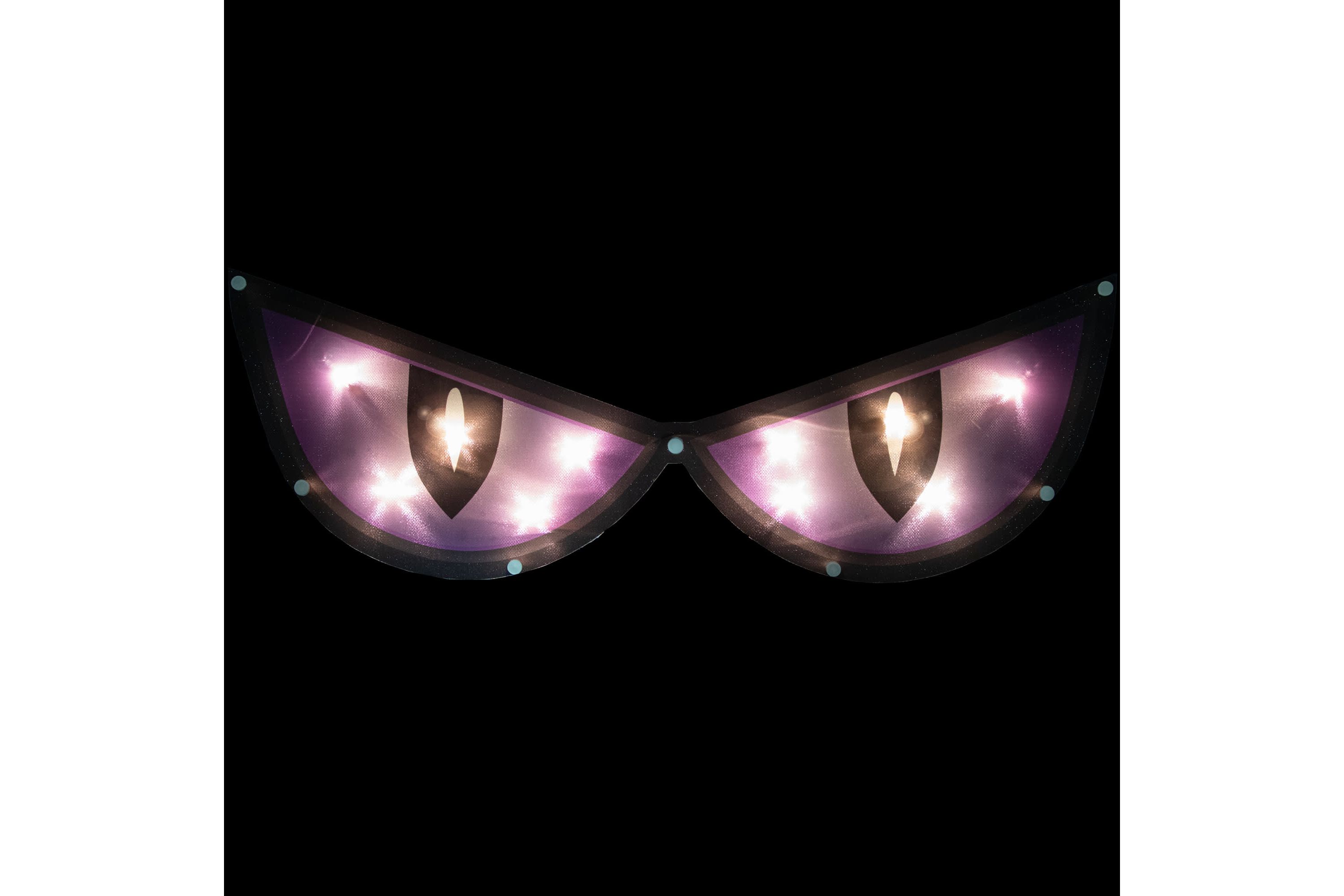 20inch Lighted Purple Eyes Halloween Window Silhouette Decoration