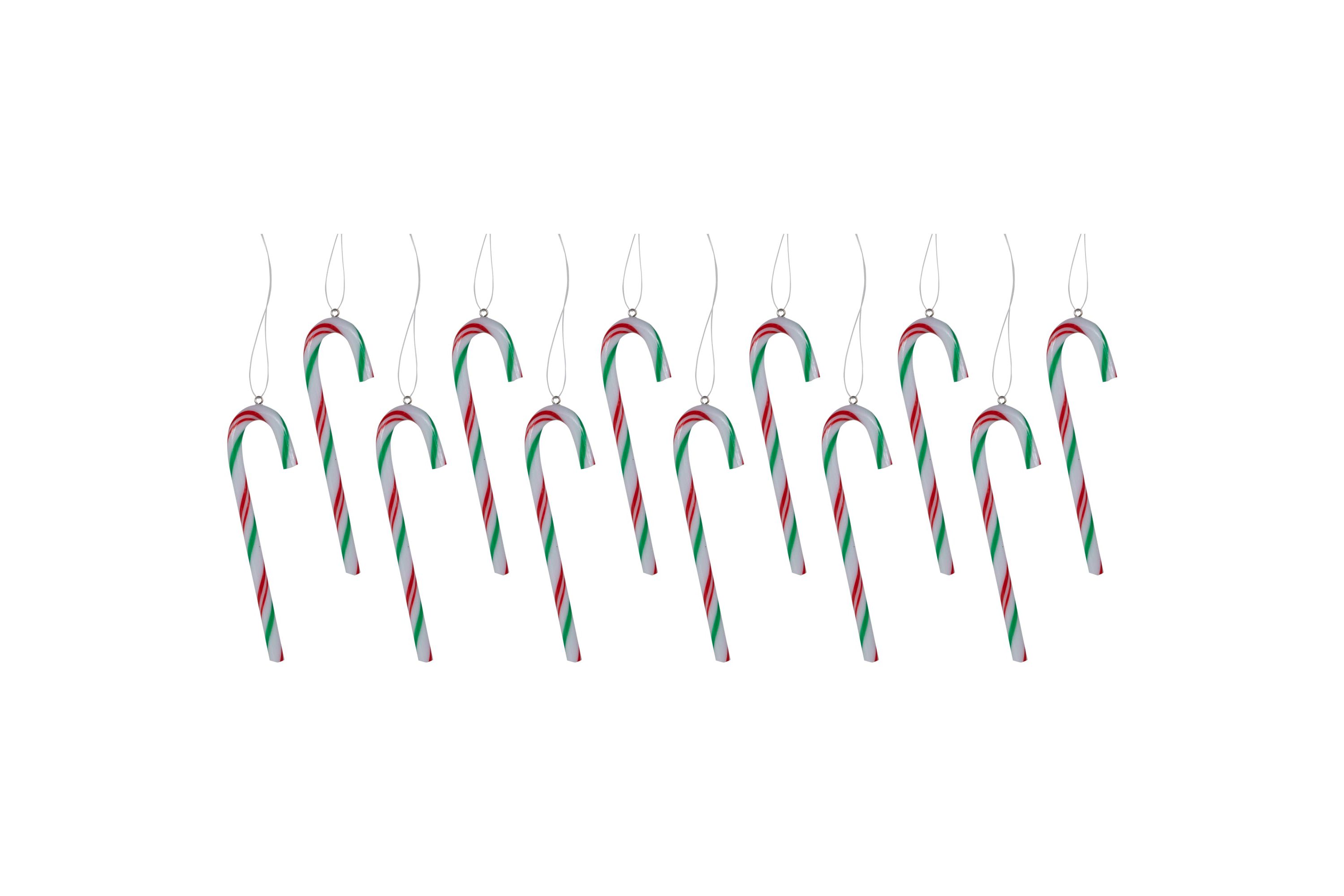 12ct Multi Twist Candy Cane Christmas Ornaments 4"
