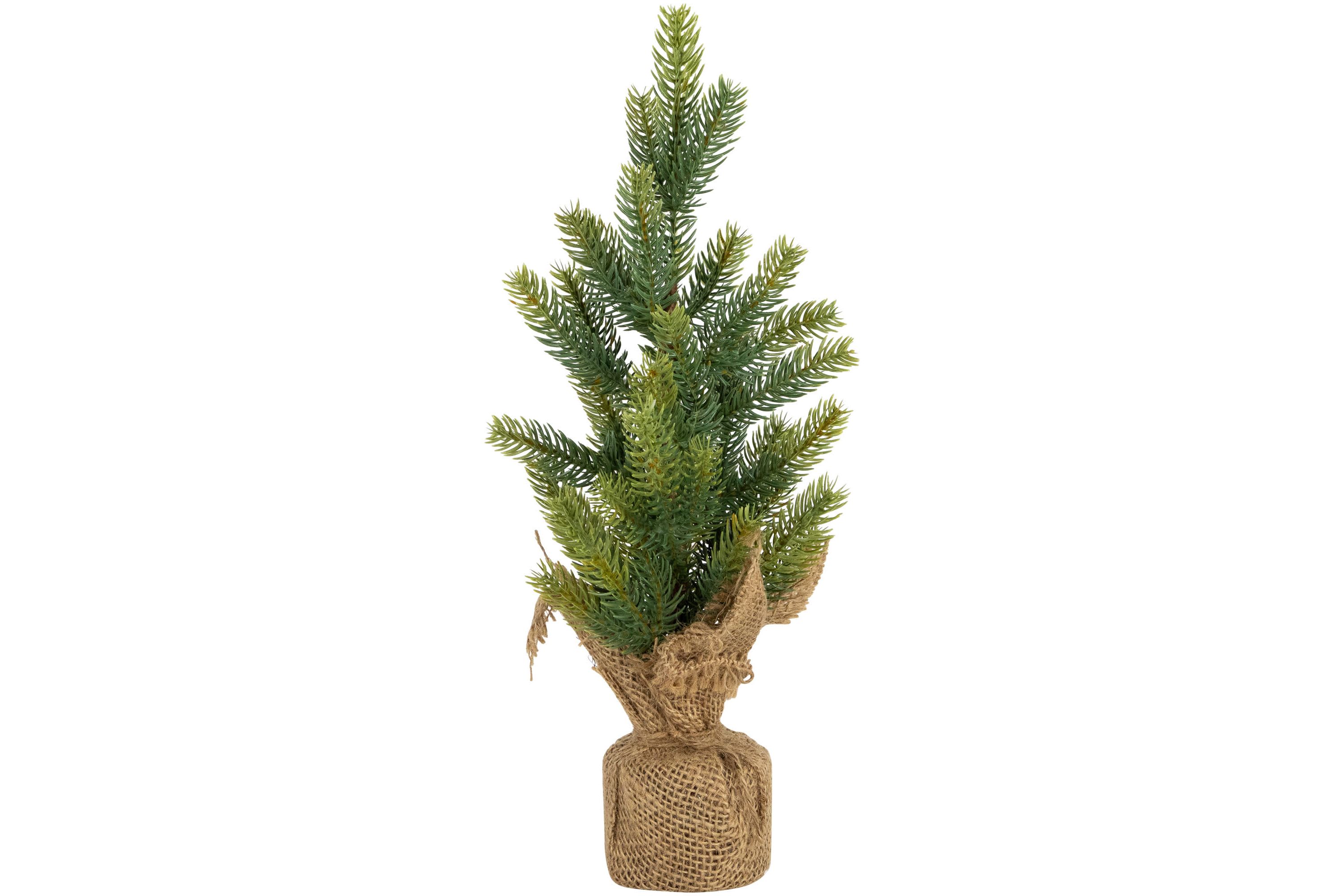 Mini Christmas Pine Artificial Christmas Trees with Burlap Base - 18" - Set of 3