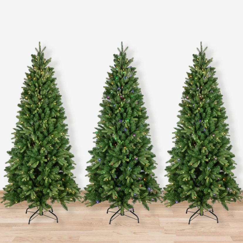 Real Touch™️ Pre-Lit Washington Frasier Fir Multi-Function Slim Christmas Tree - 7.5 - Dual Color LED Lights