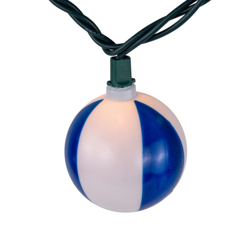 Beach Ball Patio Light Set - 6 Green Wire - 10ct