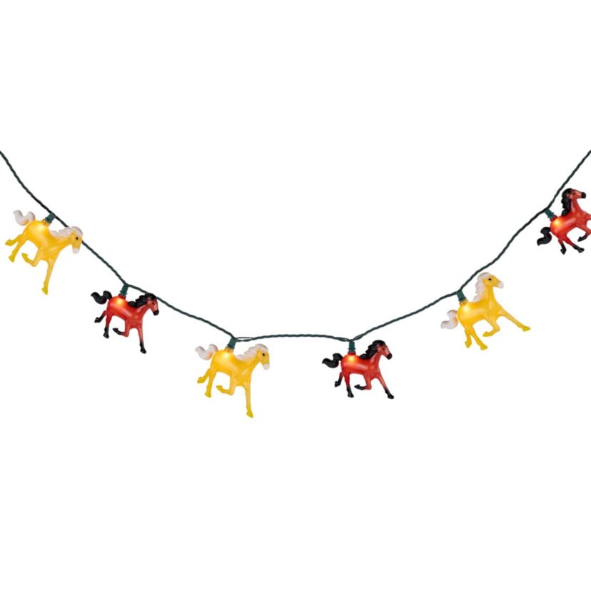 Horse Indoor Outdoor Patio Light Set - 6 Green Wire - 10ct
