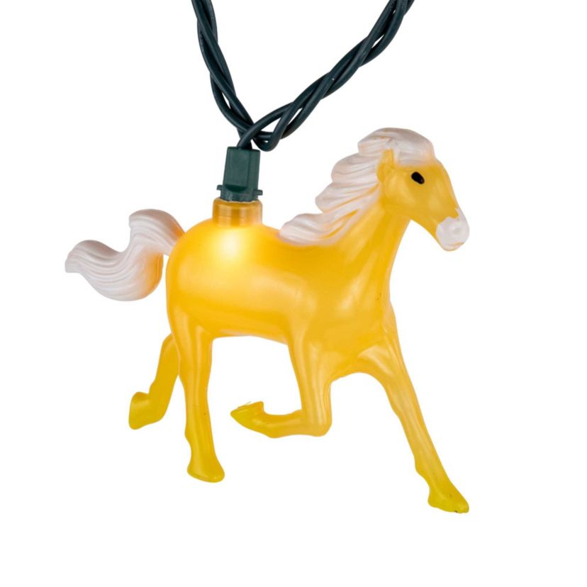 Horse Indoor Outdoor Patio Light Set - 6 Green Wire - 10ct