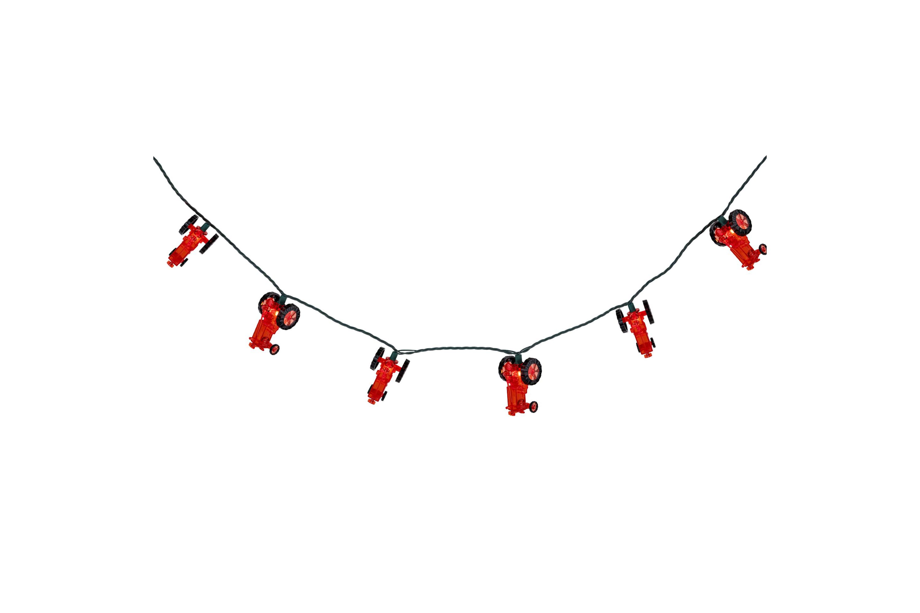 Red Tractor Indoor Outdoor Patio Light Set - 6 Green Wire - 10ct