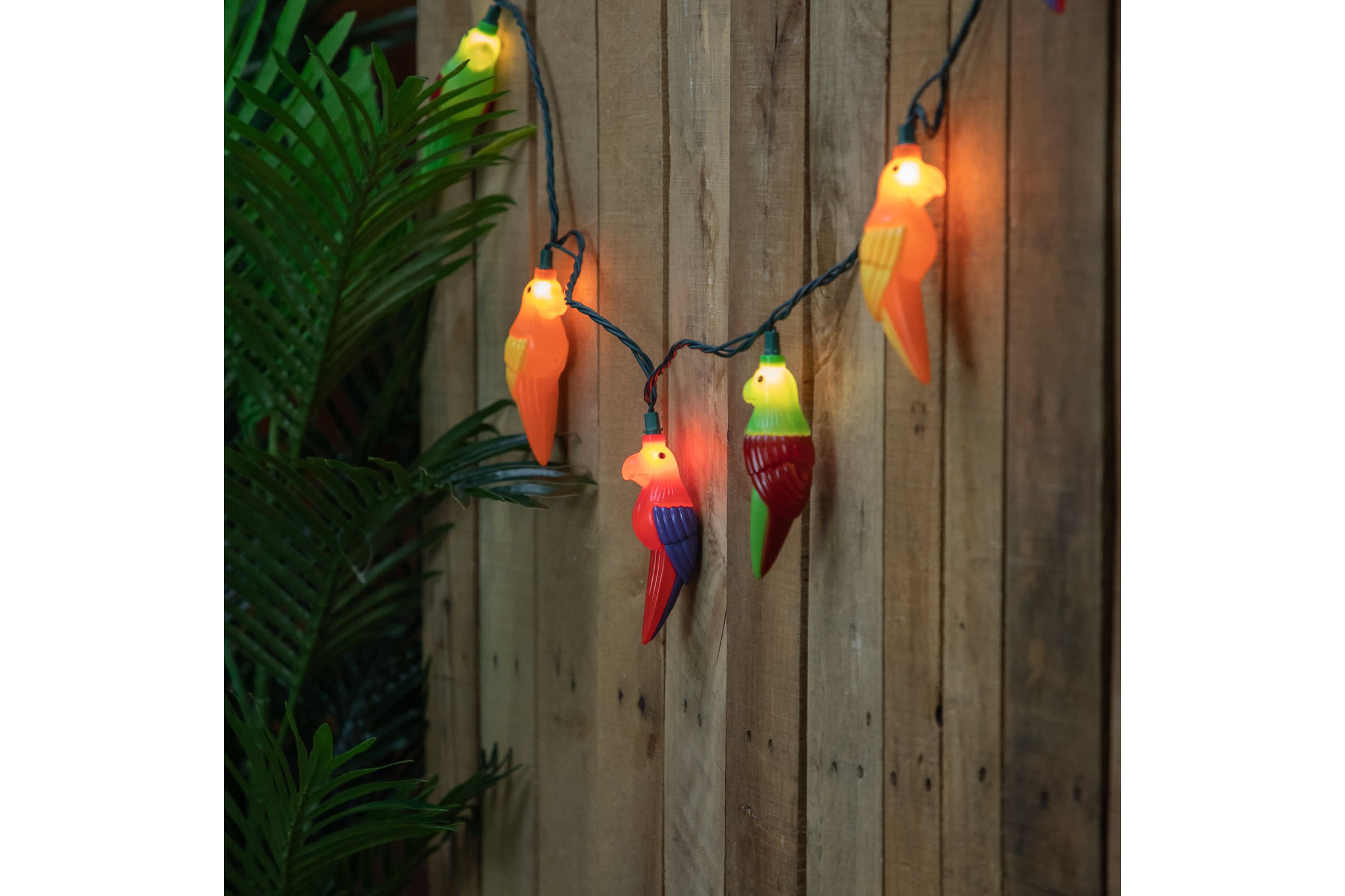 Parrot Patio Light Set - 6 Green Wire - 10ct