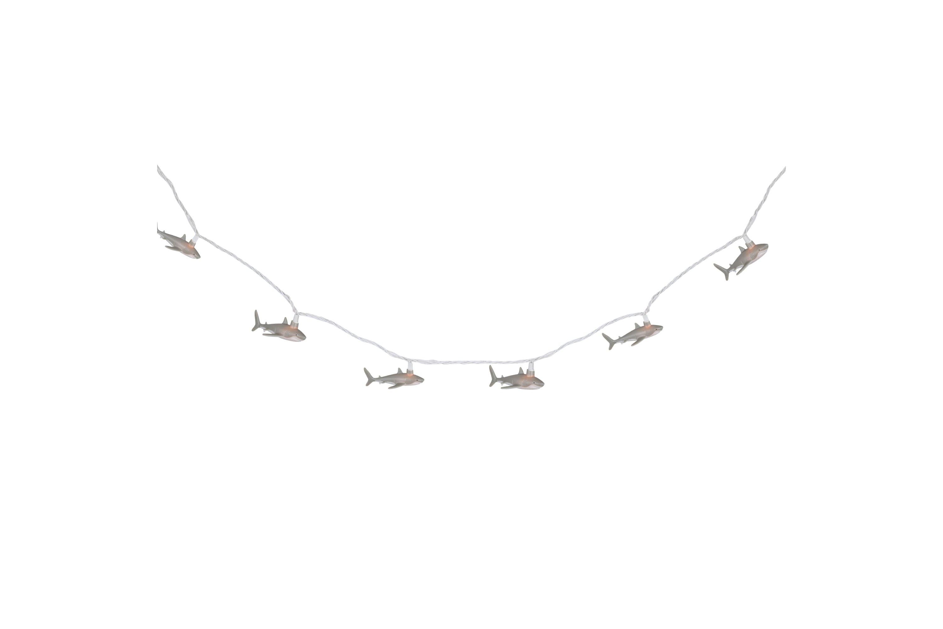 Shark Indoor Outdoor Patio Light Set - 6  - White Wire - 10ct
