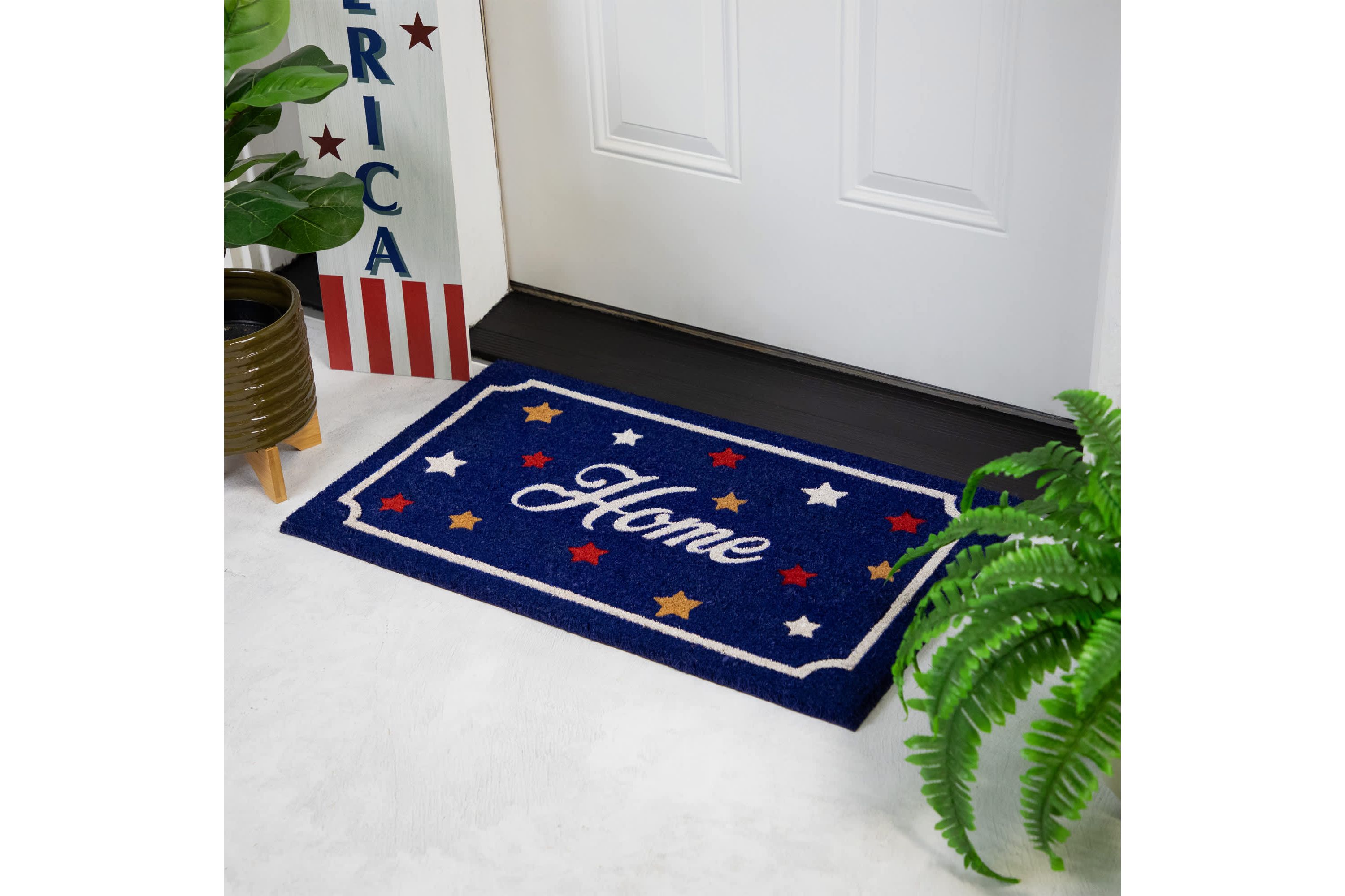 Blue Coir "Home" Americana Outdoor Doormat 18" x 30"