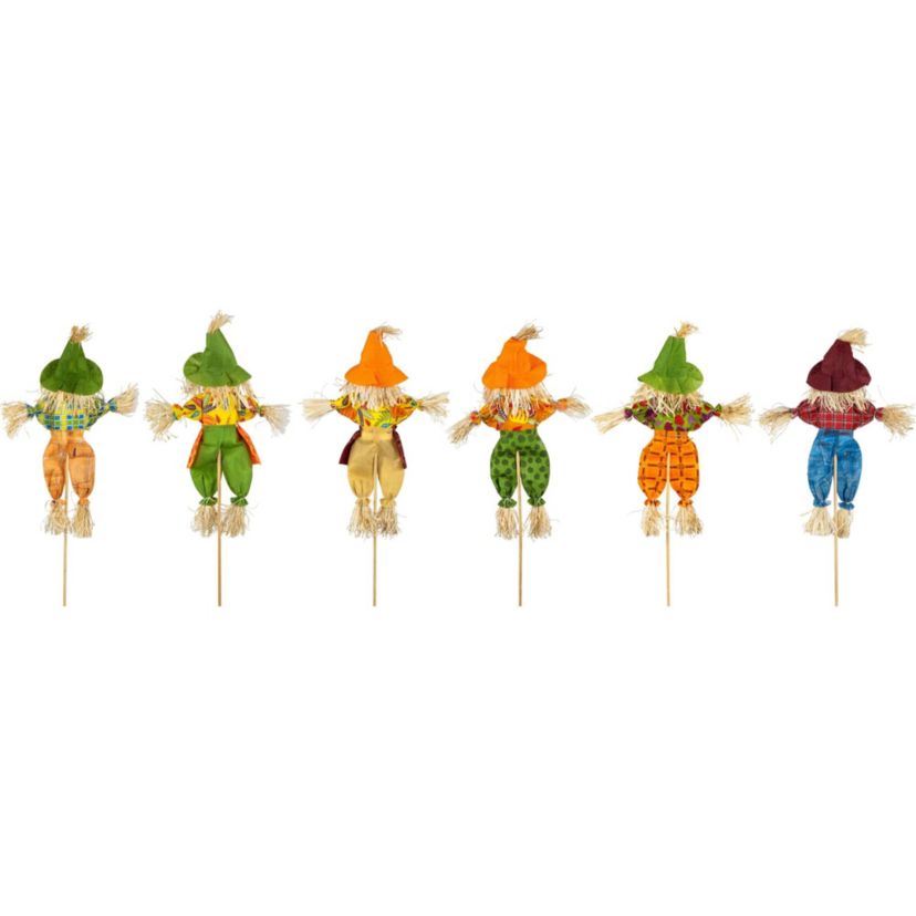 Scarecrow Fall Harvest Picks - 24" - Set of 6
