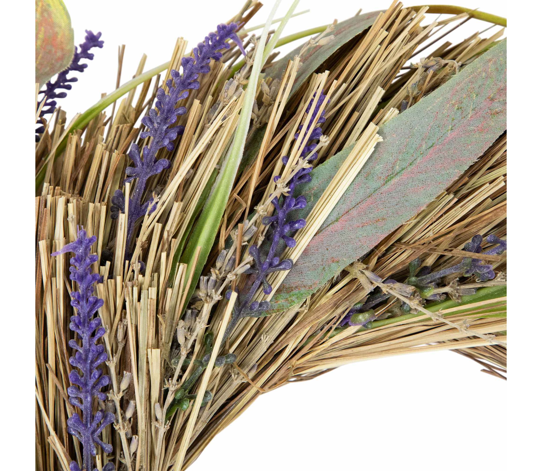 Artificial Grass and Lavender Spring Wreath - 14"