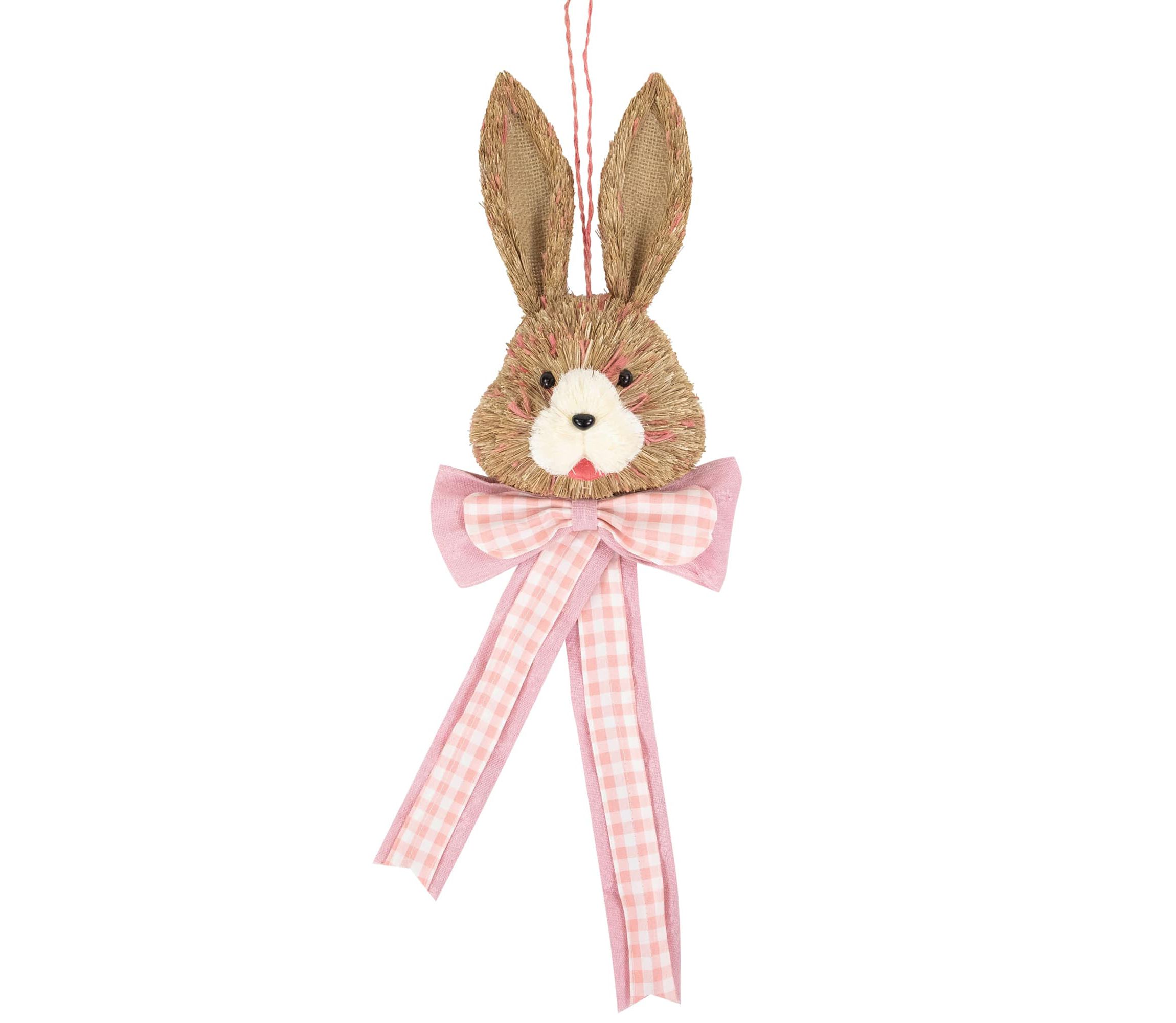 Easter Bunny with Bow Hanging Wall Decoration - 21"