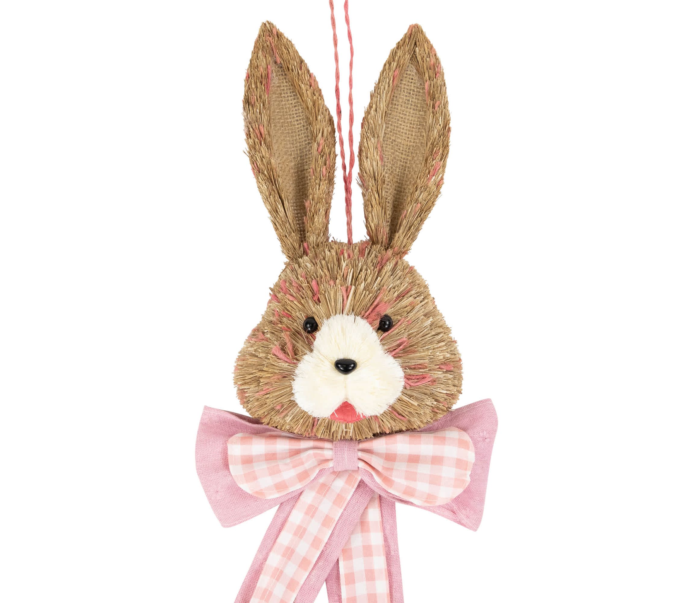 Easter Bunny with Bow Hanging Wall Decoration - 21"