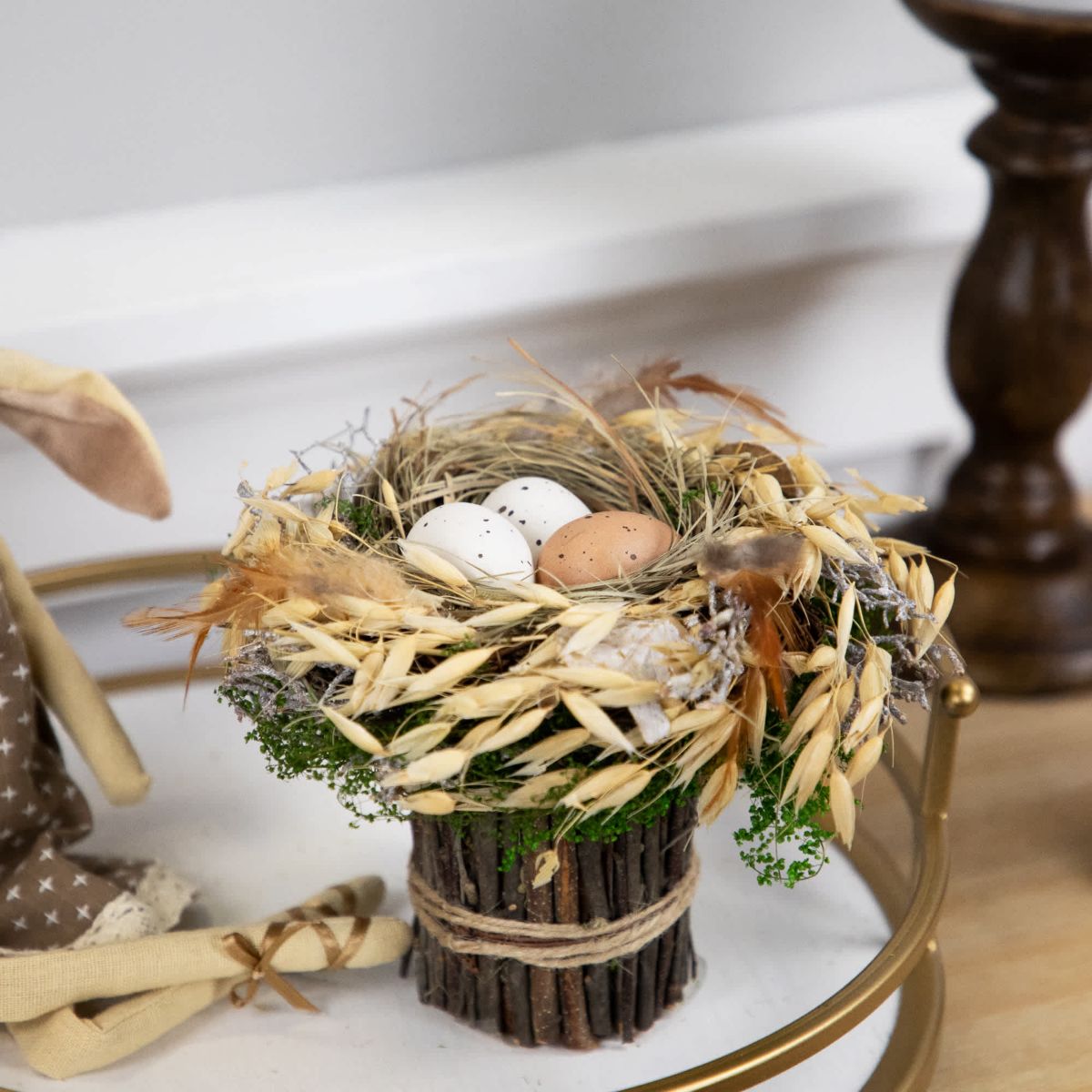 Birds Nest with Eggs Easter Bundle Decoration - 6.5"