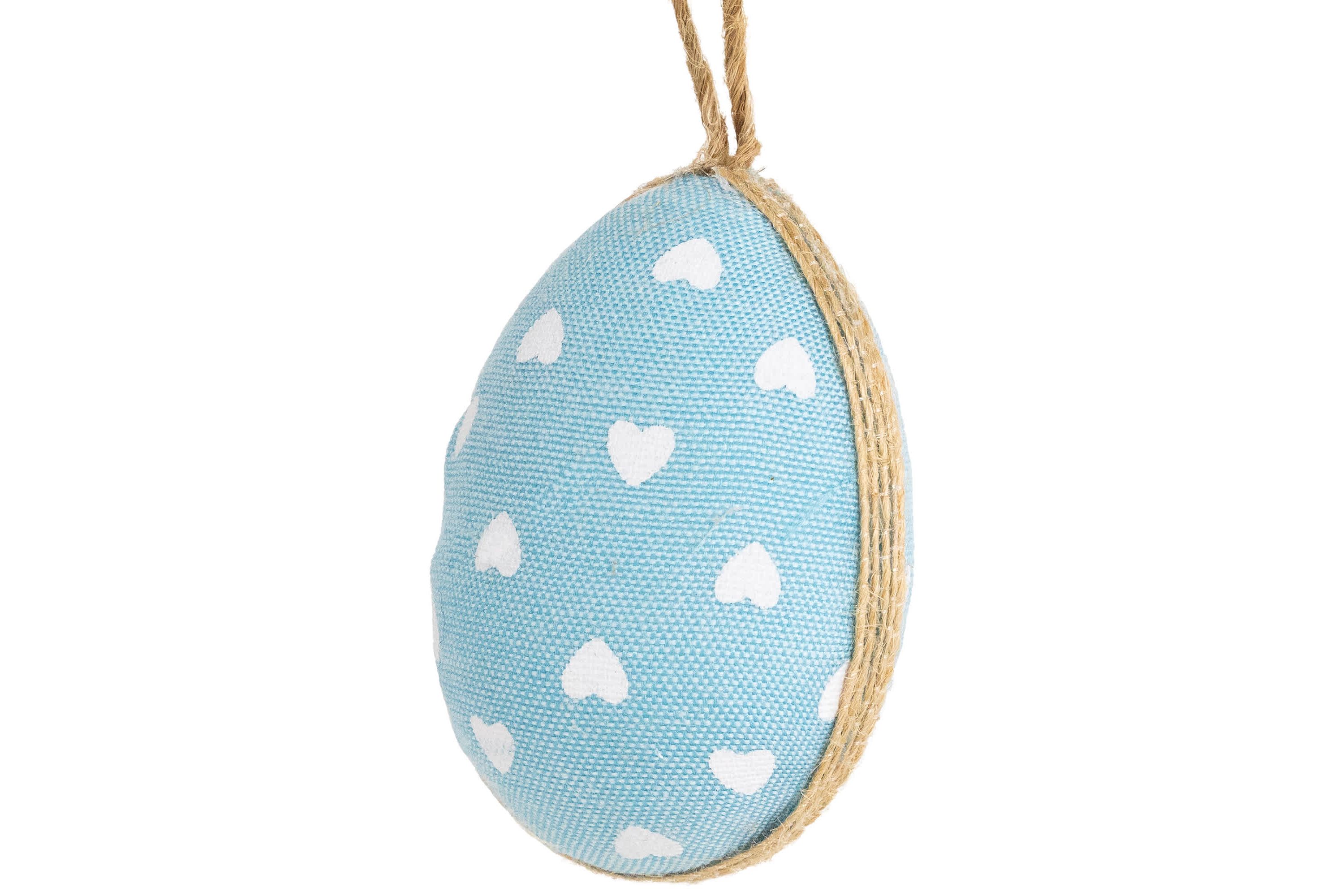 Easter Egg Ornament Decorations - 5.75" - Blue - Set of 6