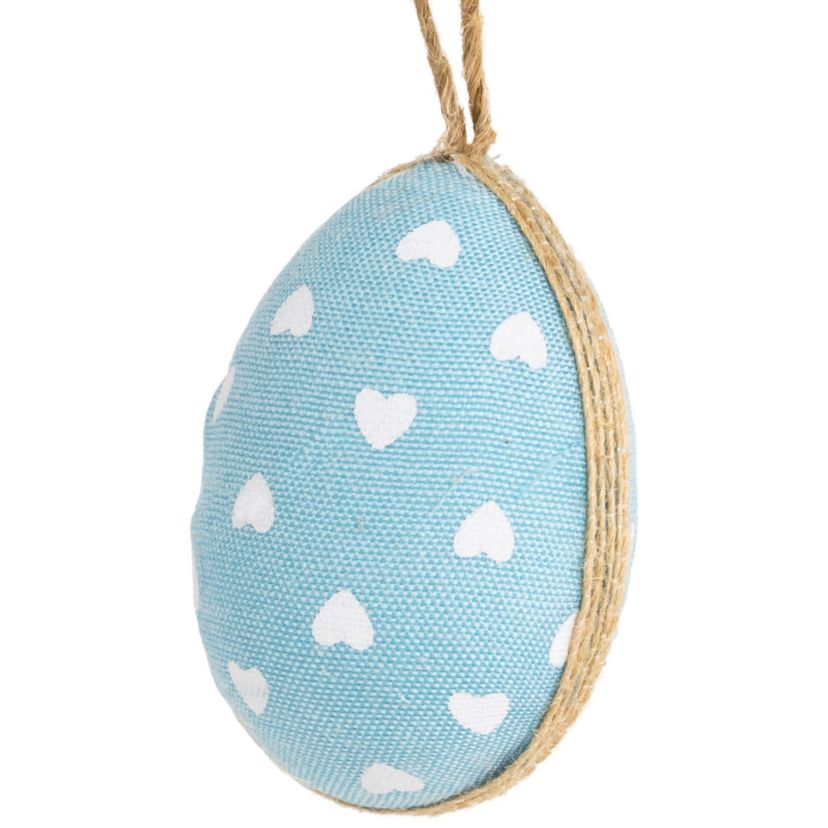 Easter Egg Ornament Decorations - 5.75" - Blue - Set of 6