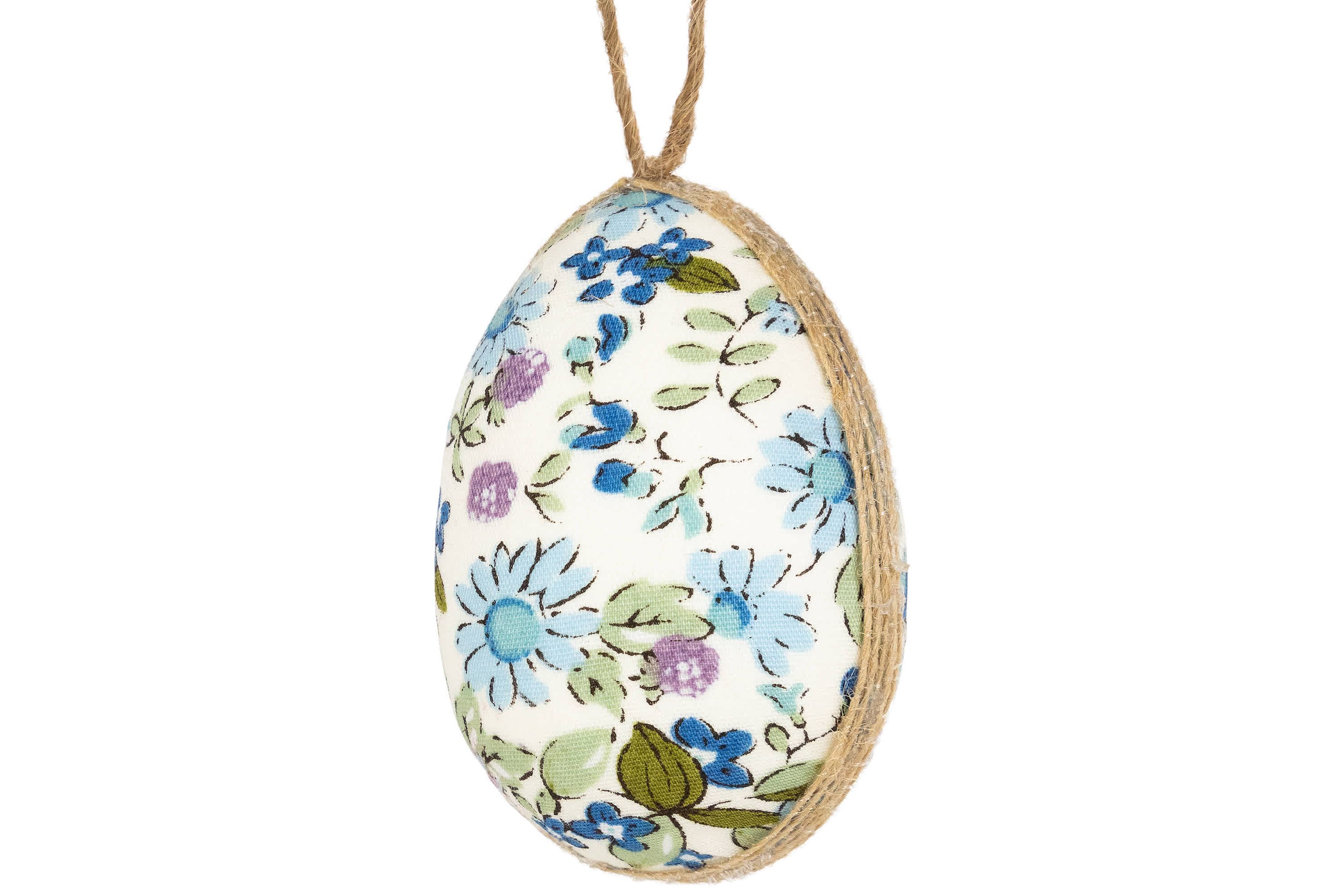Easter Egg Ornament Decorations - 5.75" - Blue - Set of 6