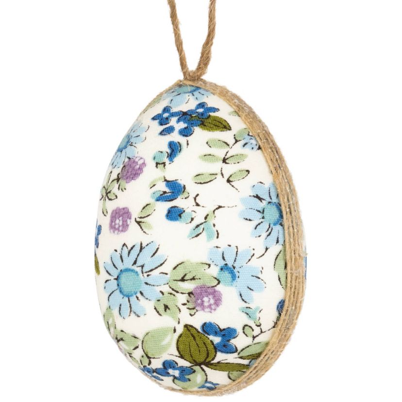 Easter Egg Ornament Decorations - 5.75" - Blue - Set of 6