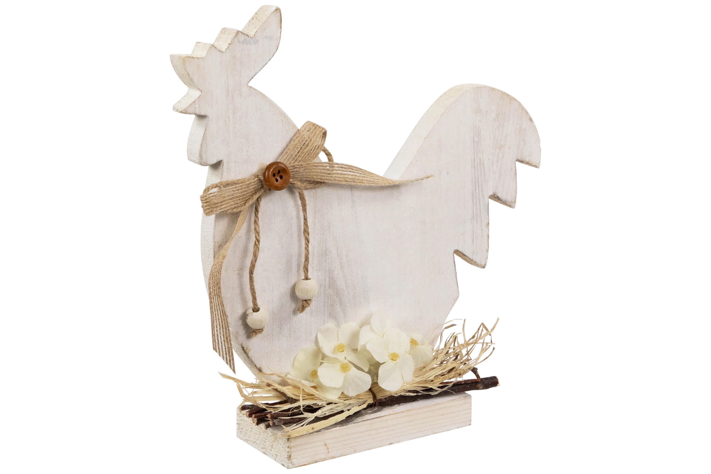 Distressed Rooster Silhouette Spring Decoration - 9.5"