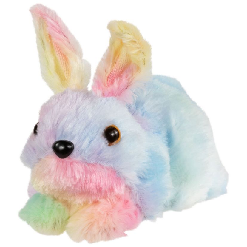 Plush Pastel Easter Bunny Figurine - 7" - Multicolor