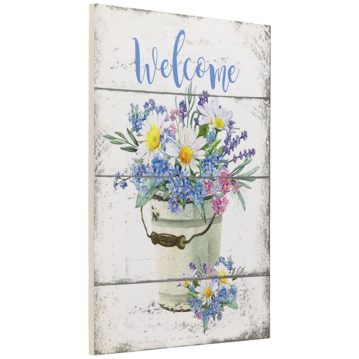 16" Spring Floral "Welcome" Wall Sign
