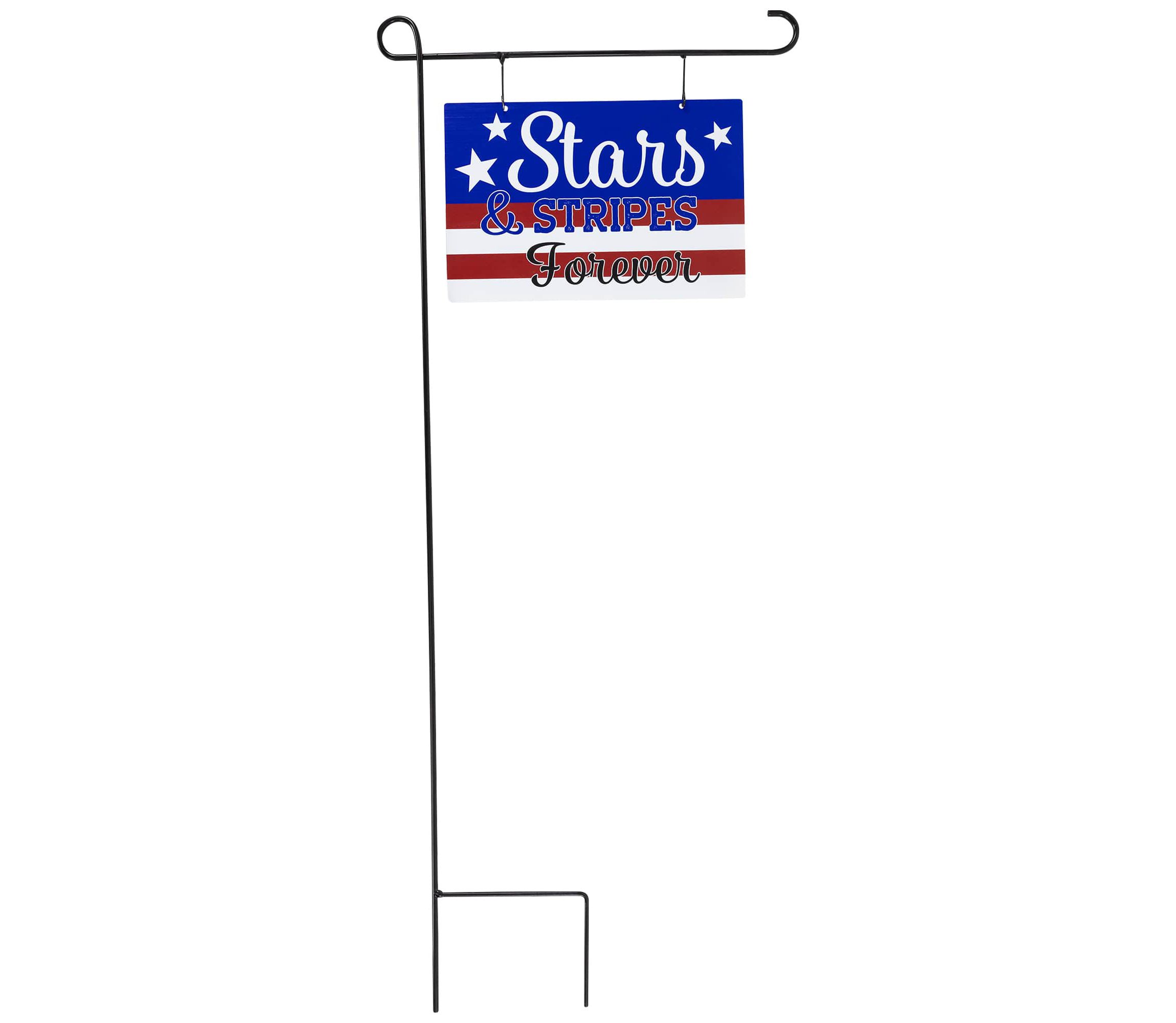 39.25" Stars and Stripes Forever Americana Outdoor Metal Yard Sign