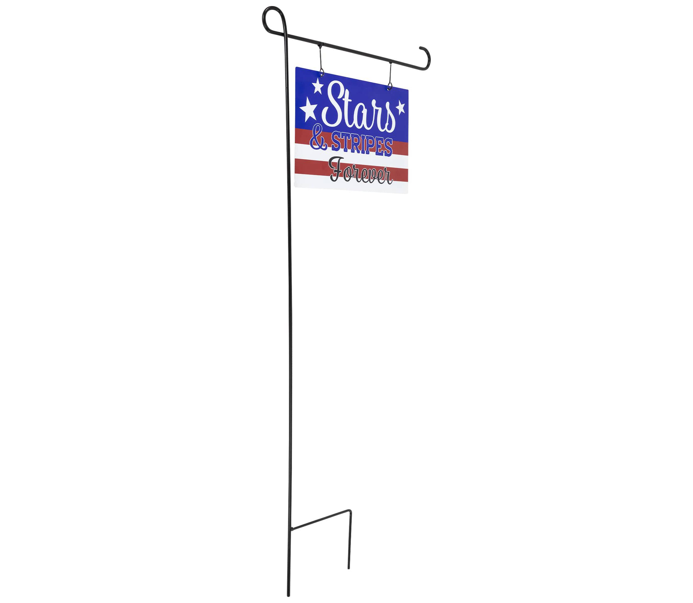 39.25" Stars and Stripes Forever Americana Outdoor Metal Yard Sign