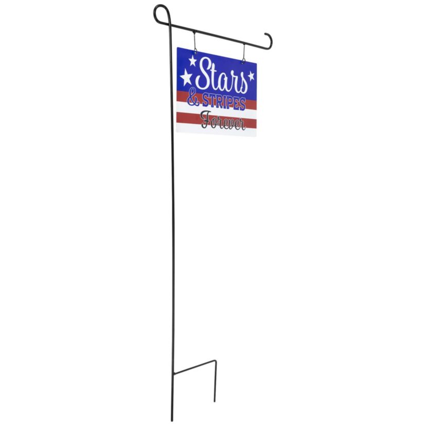 39.25" Stars and Stripes Forever Americana Outdoor Metal Yard Sign