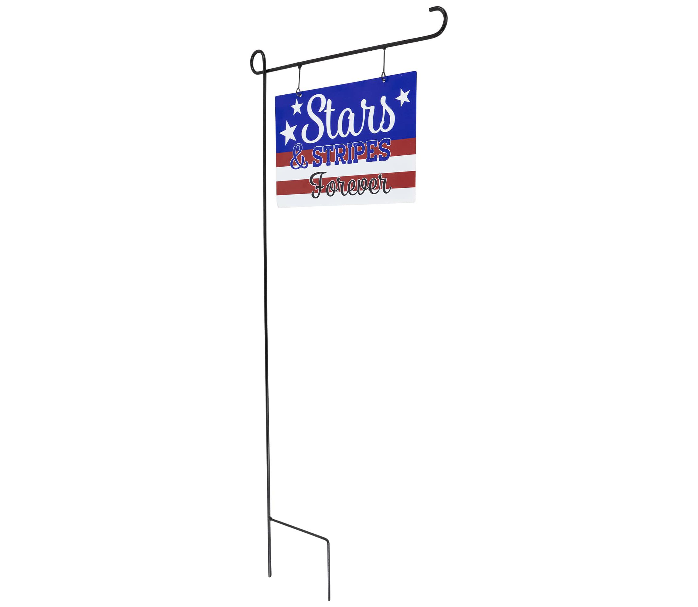 39.25" Stars and Stripes Forever Americana Outdoor Metal Yard Sign