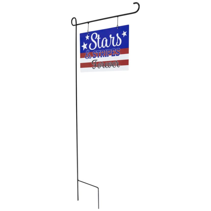 39.25" Stars and Stripes Forever Americana Outdoor Metal Yard Sign