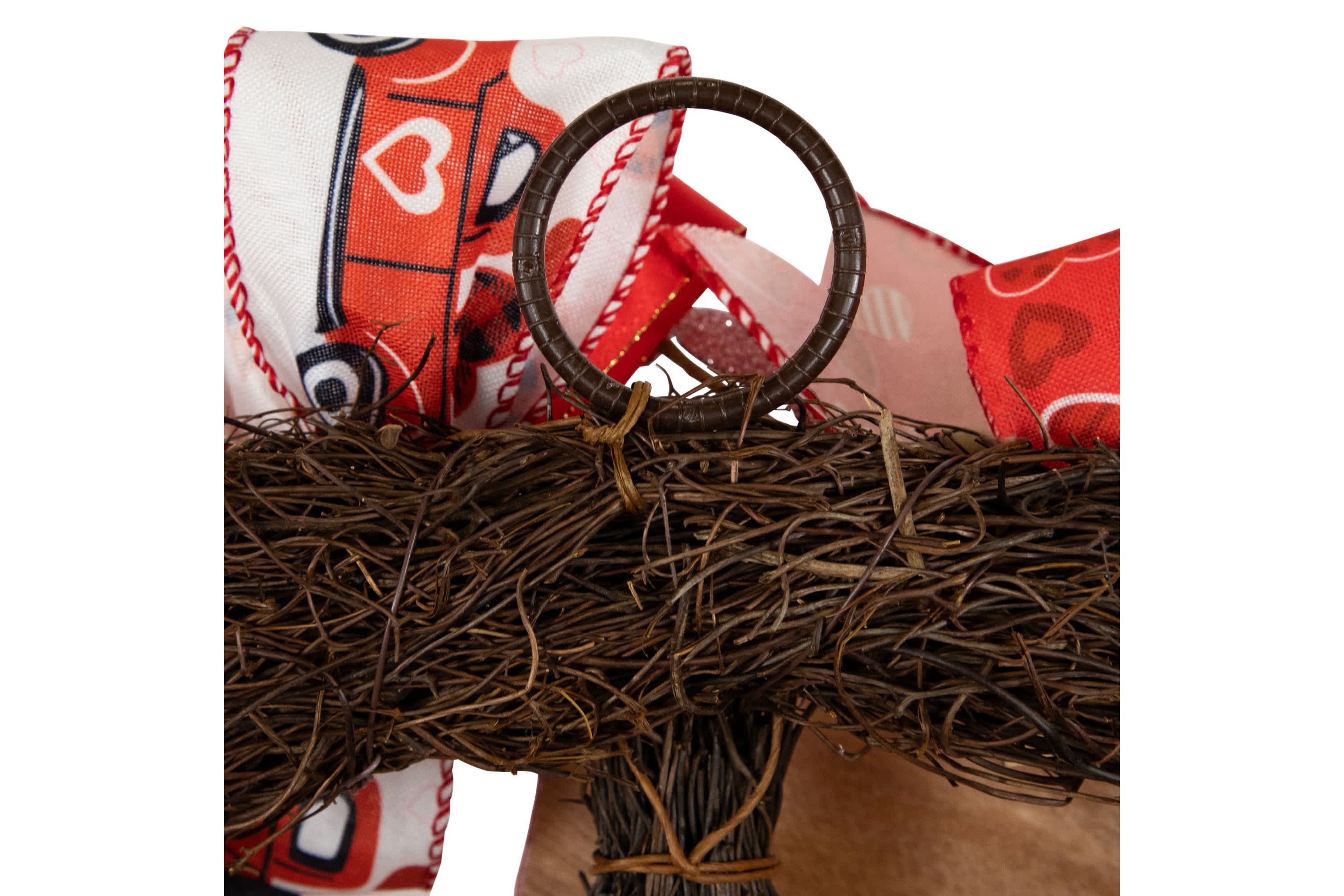 Ribbon and Twig Valentines Day Wreath - 17"