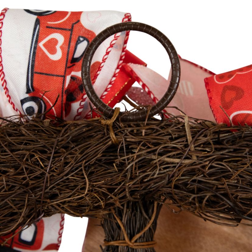 Ribbon and Twig Valentines Day Wreath - 17"