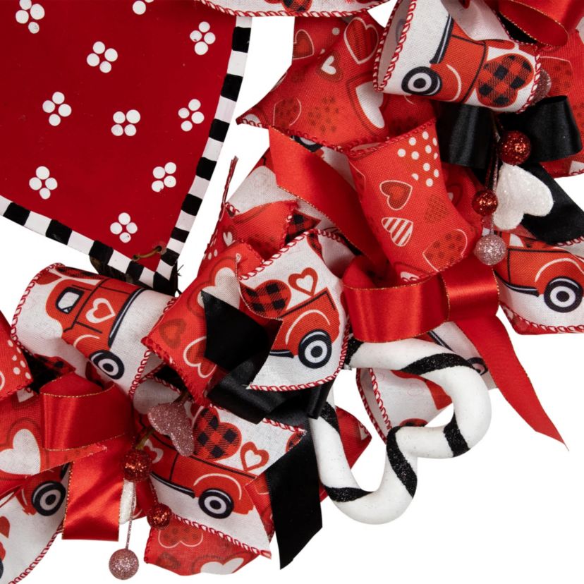 Ribbon and Twig Valentines Day Wreath - 17"