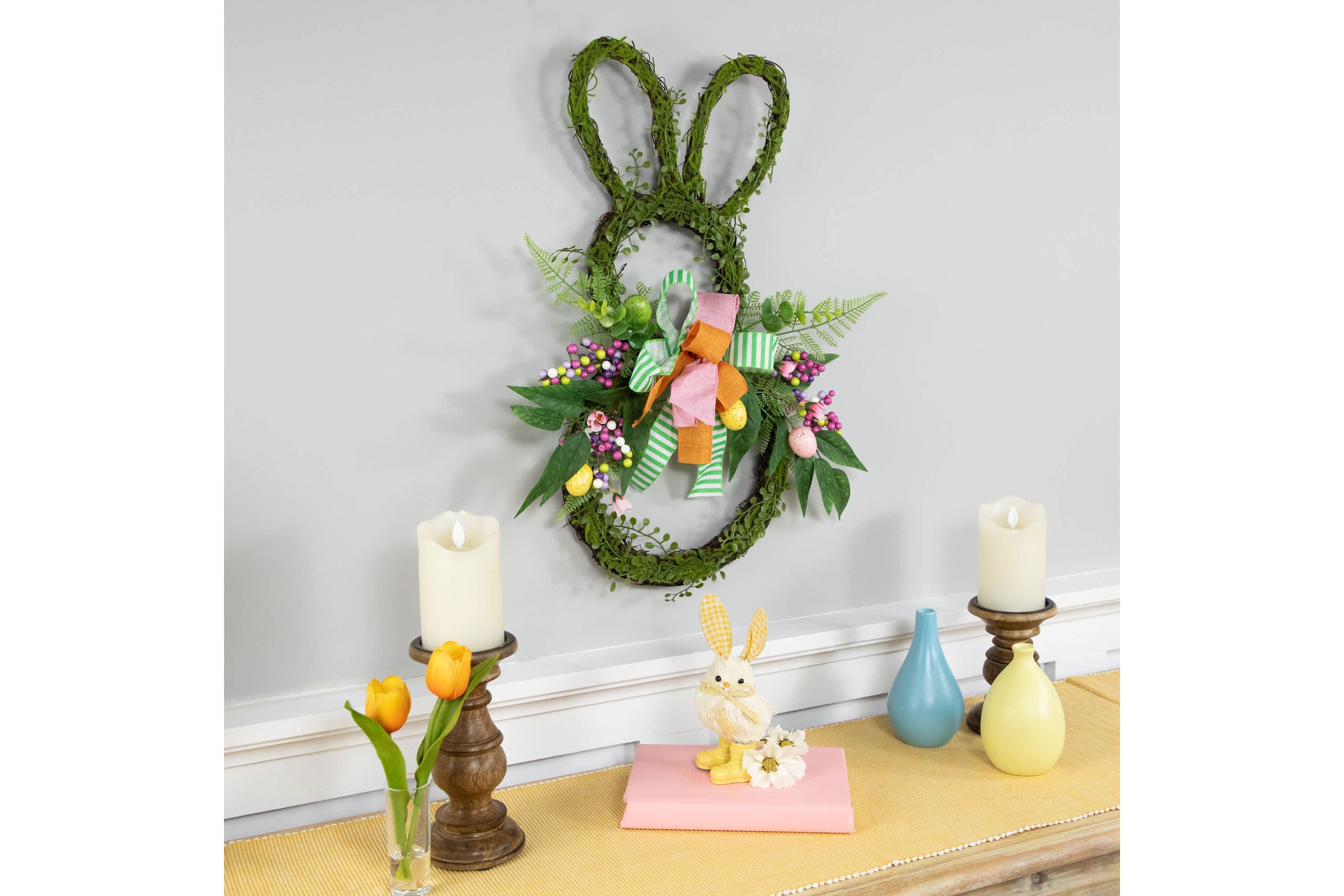 Twig and Vine Easter Bunny Artificial Wreath - 23"